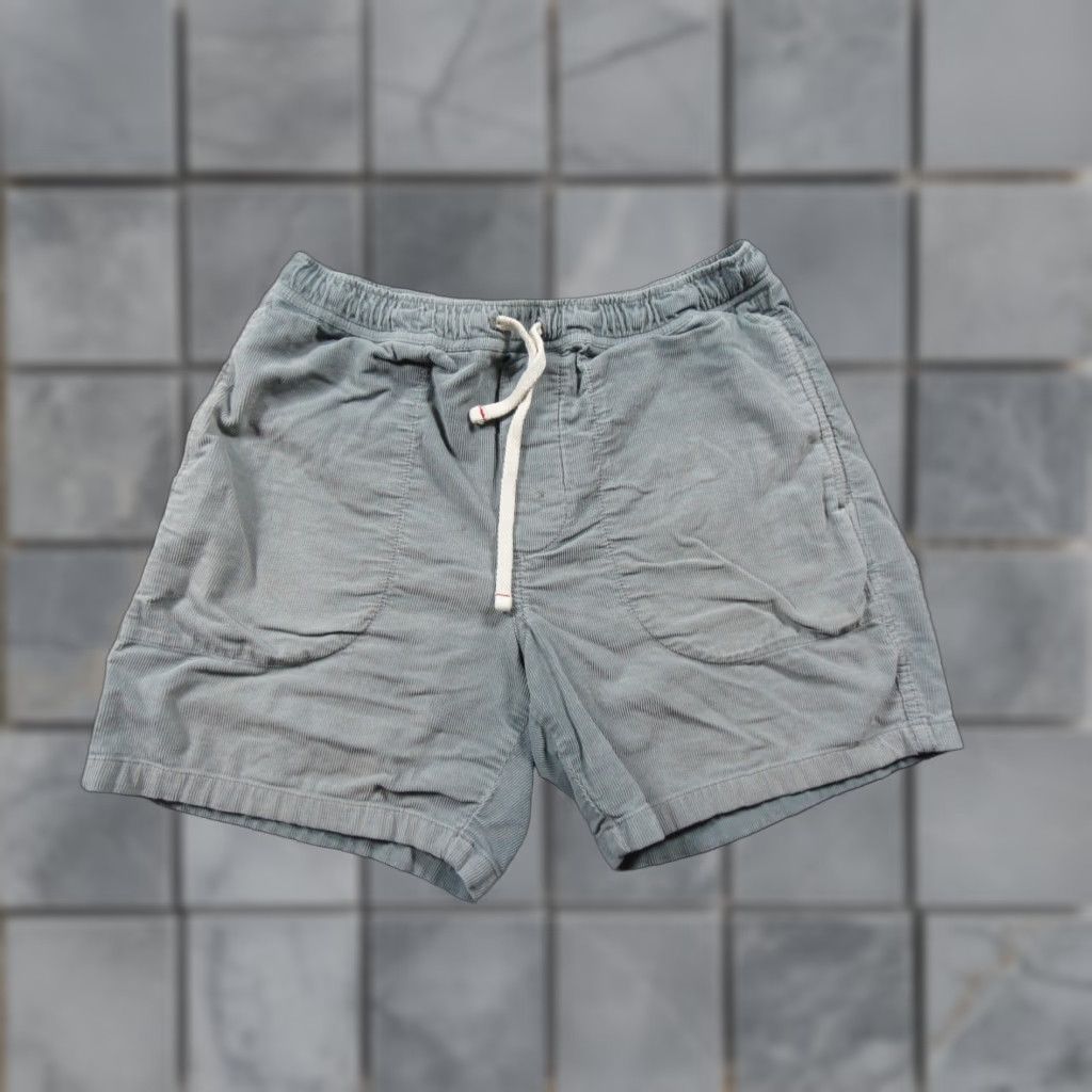Wallace & Barnes Wallace & Barnes Shorts Mens Small Blue Corduroy Drawstring Faded 6" Inseam Size US 29 - 1 Thumbnail