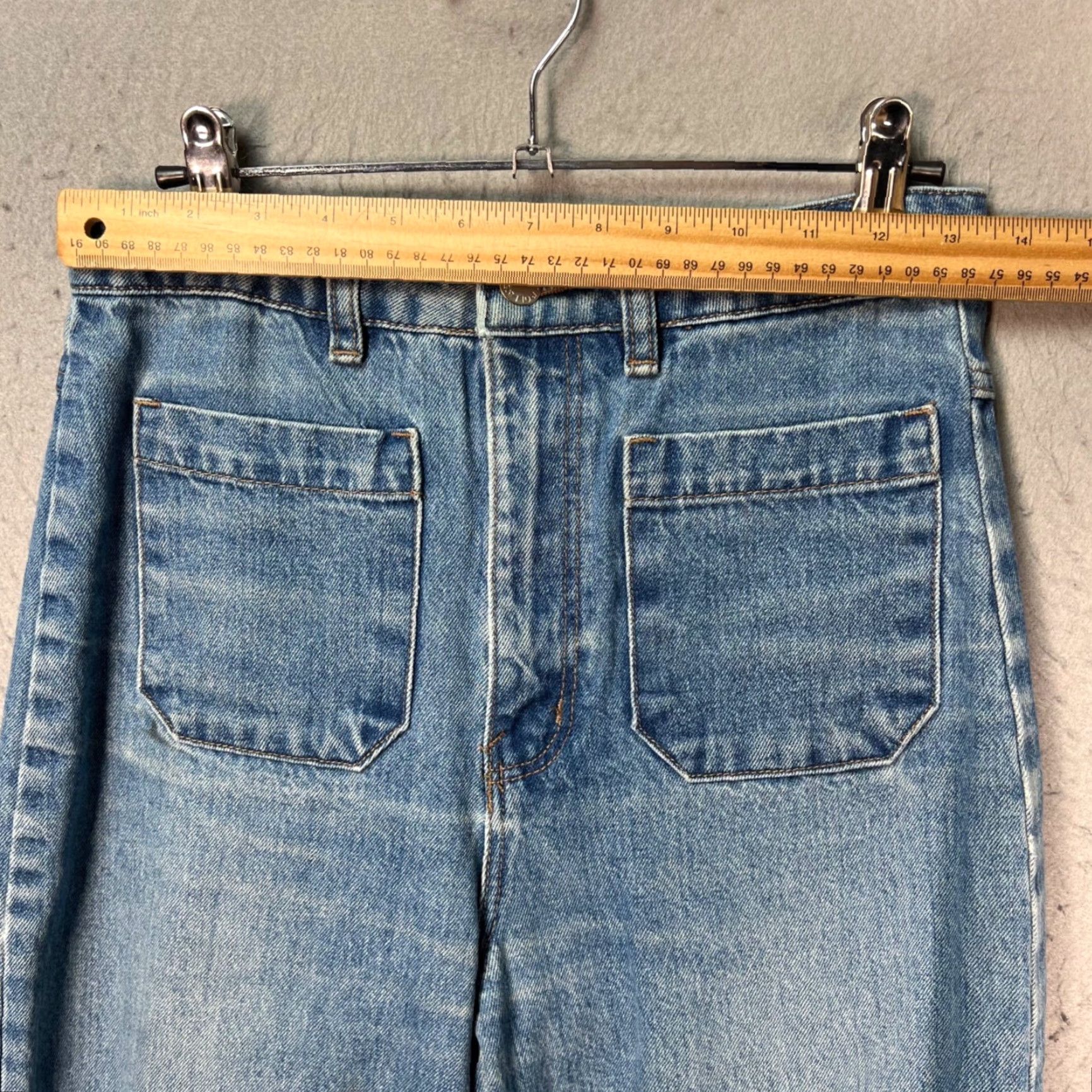 Vintage VINTAGE Rollas Womens Jeans Wide-Leg 27 High Rise Sailor Denim Blue 27 Inseam 26 In Womens Size 27" / US 4 / IT 40 - 7 Thumbnail