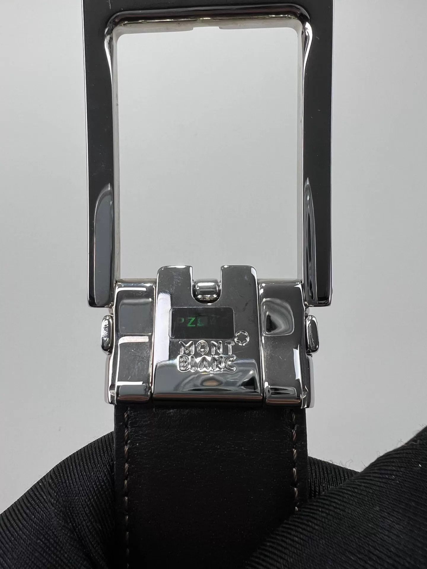 Montblanc MONTBLANC Black Leather Belt Size ONE SIZE - 6 Thumbnail
