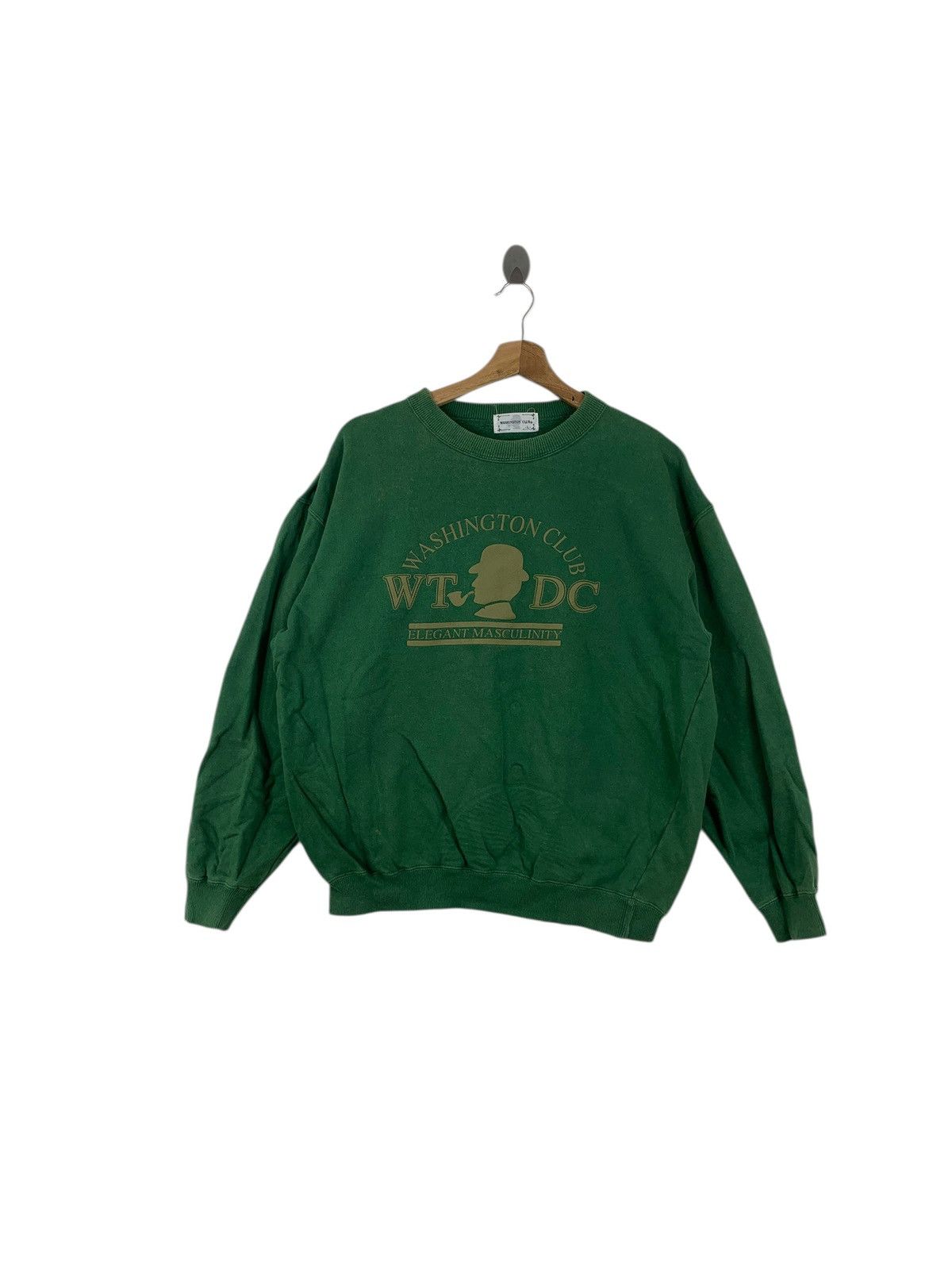 Vintage Vintage WASHINGTON CLUB Sherlock Holmes Logo Sweatshirt Size L / US 10 / IT 46 - 1 Thumbnail
