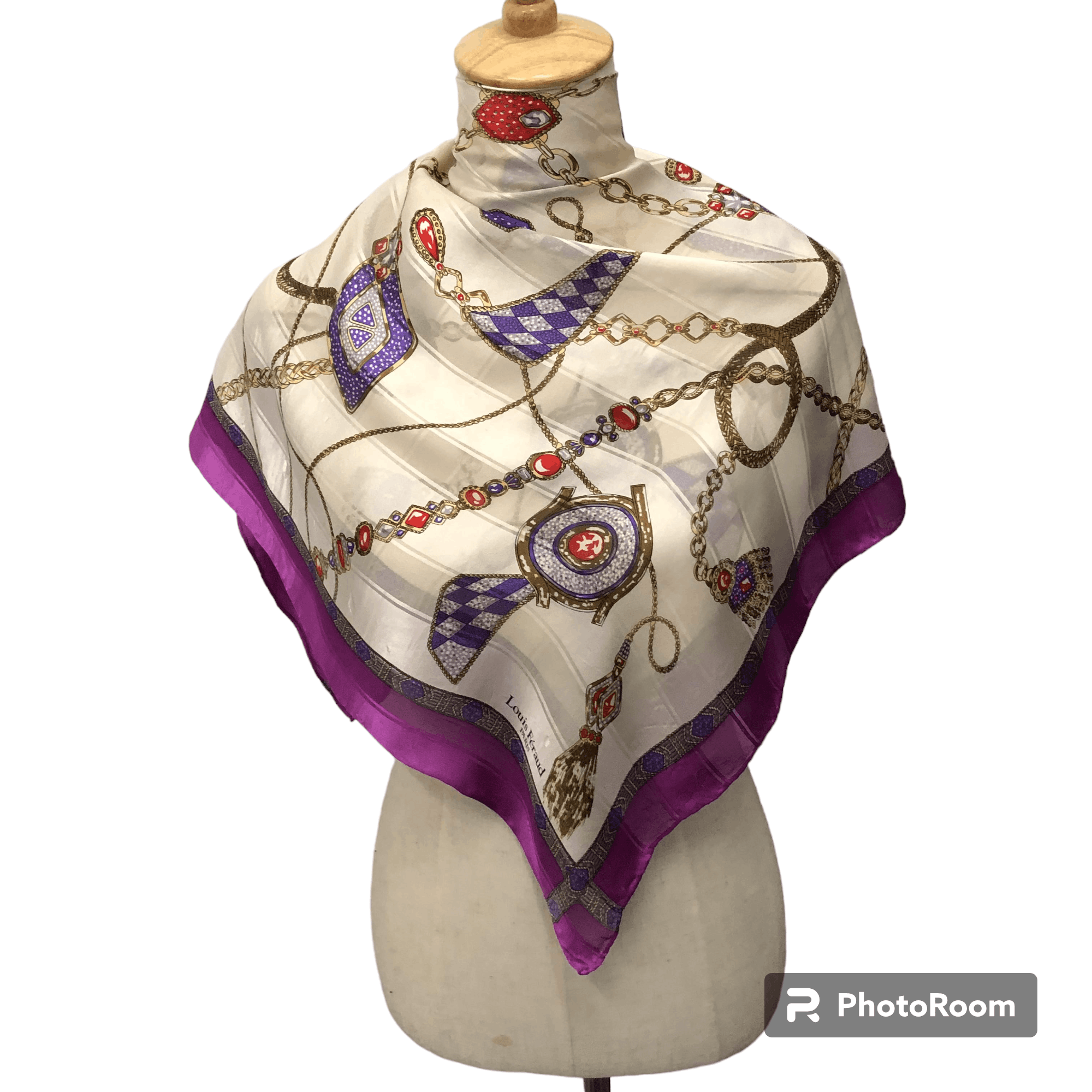 Louis Feraud Vintage Louis Feraud Luxury Jewelry Silk Scarf M385 Size ONE SIZE - 1 Thumbnail