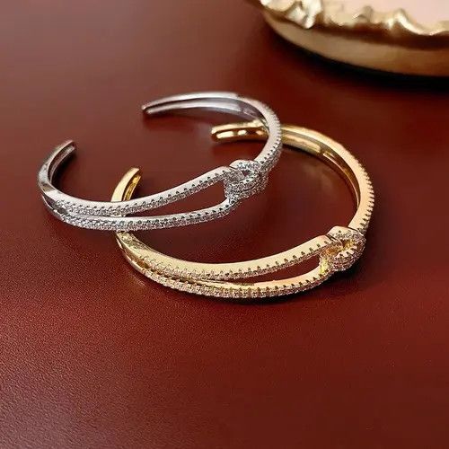 Designer × Jewelry Adjustable Shining Luxury Exquisite Geometric Bracelet Size ONE SIZE - 4 Thumbnail