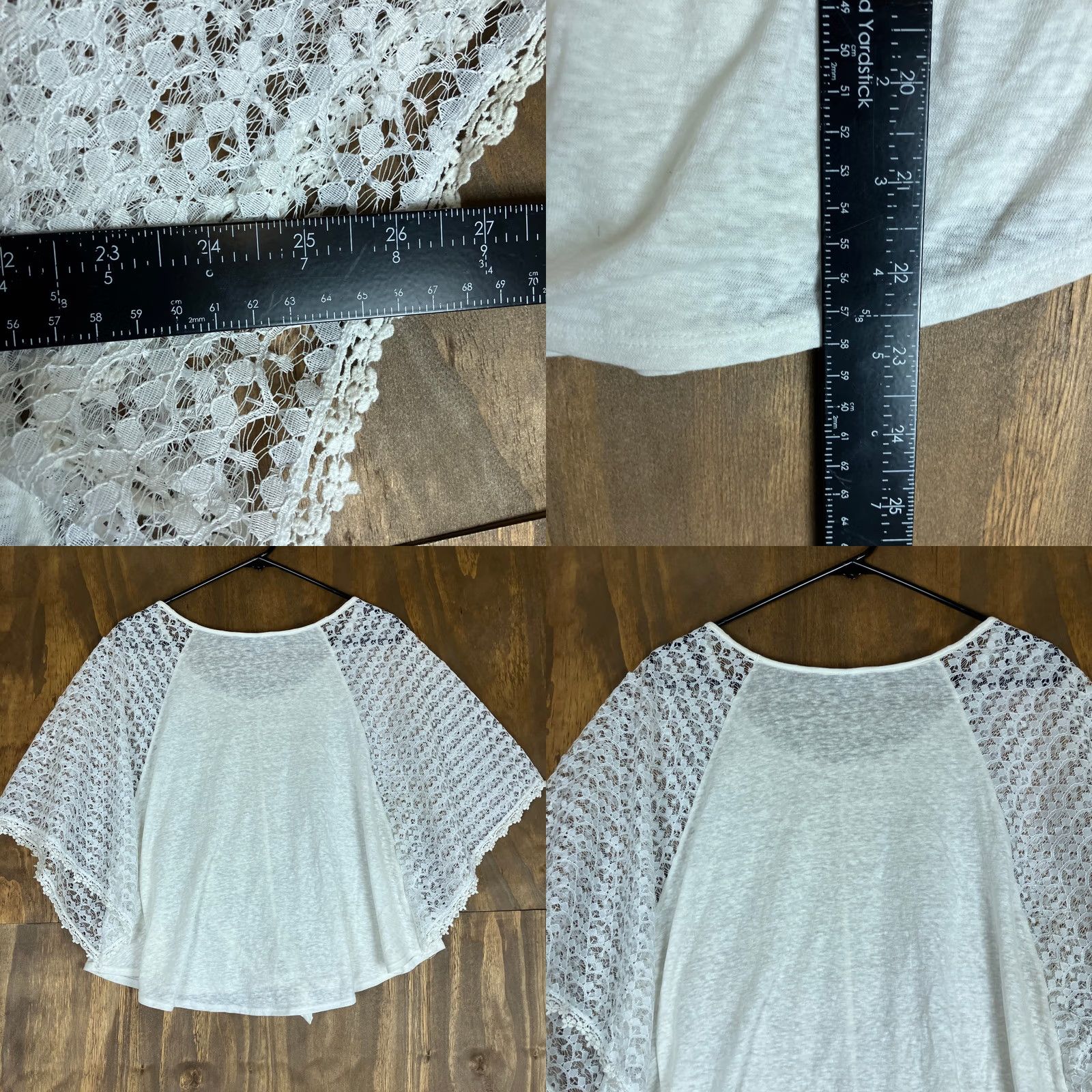 Victoria's Secret Victoria's Secret Womens Shirt White Lace Cape Scoop Neck Semi Sheer Large Size L / US 10 / IT 46 - 8 Thumbnail
