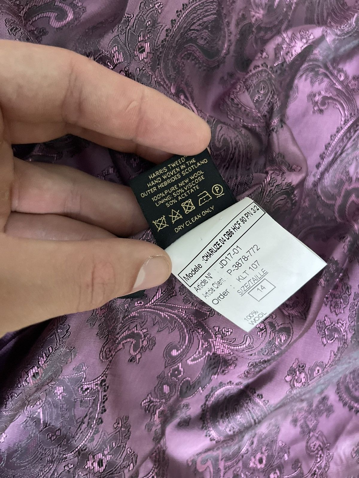 Designer × Harris Tweed Kiltane x Harris Tweed wool coat jacket Size L / US 10 / IT 46 - 6 Thumbnail