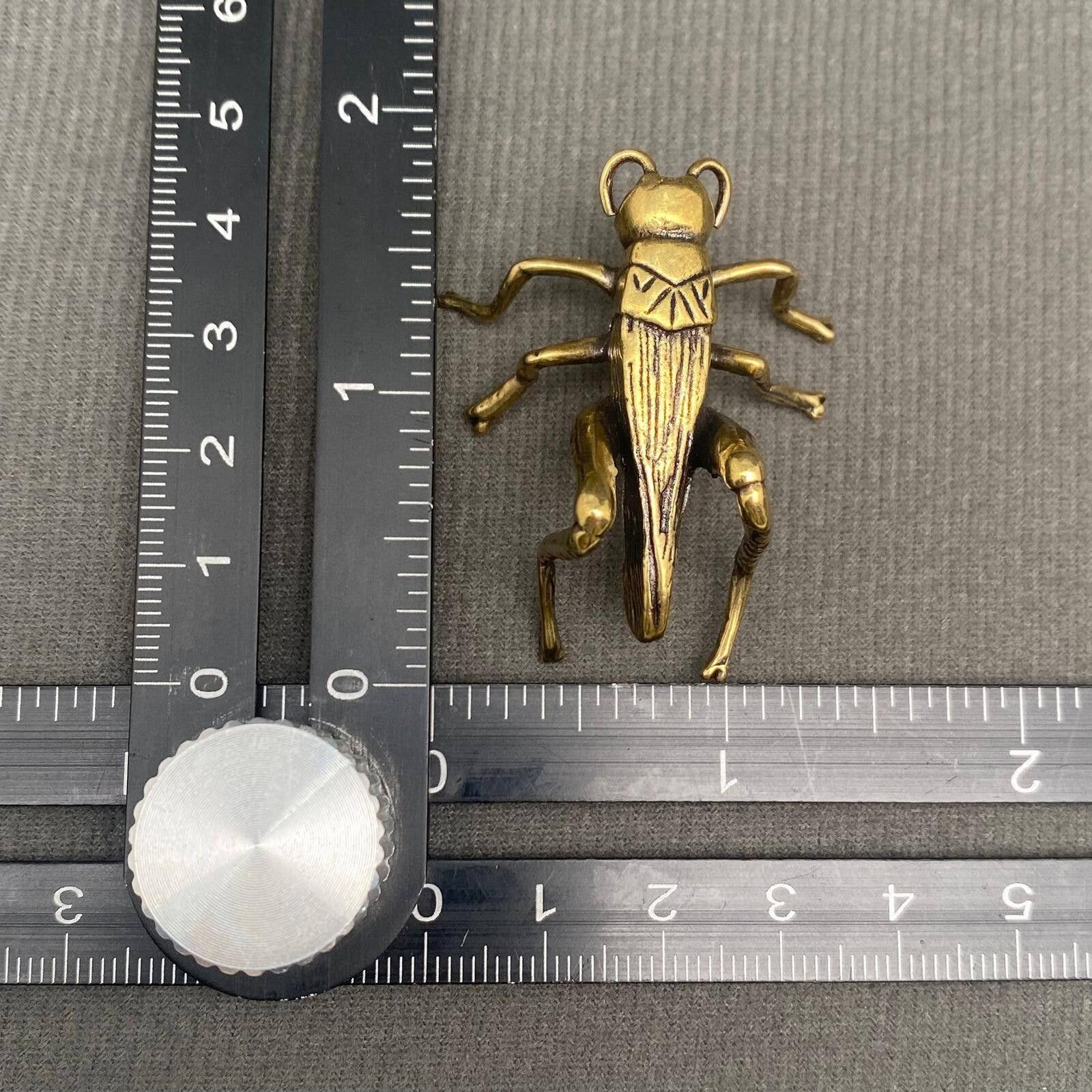 The Unbranded Brand Brass Grasshopper Figurine Sculpture Size ONE SIZE - 3 Thumbnail