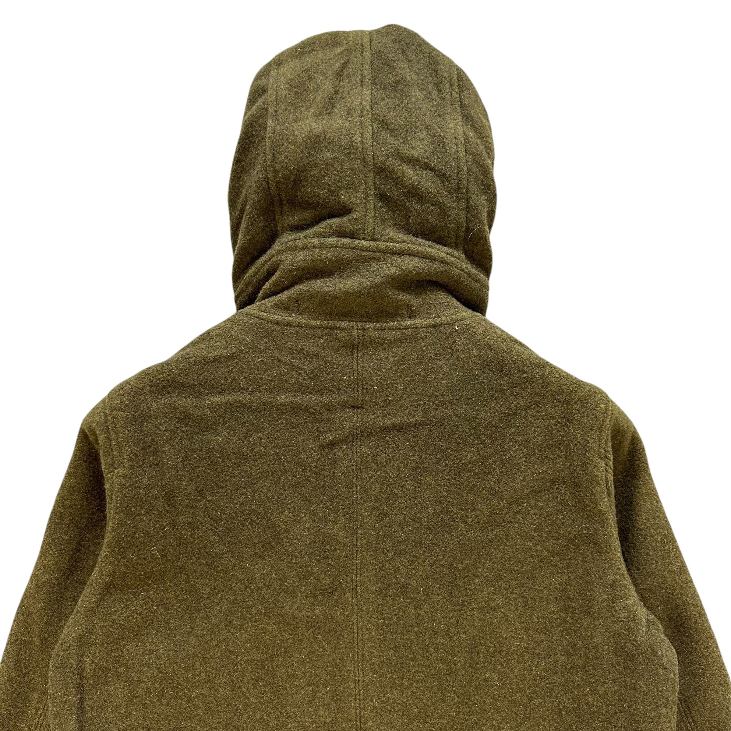 Zucca ZUCCA Mosh Green Wool Hooded Coat Jacket #A61-1399 Size US S / EU 44-46 / 1 - 12 Thumbnail
