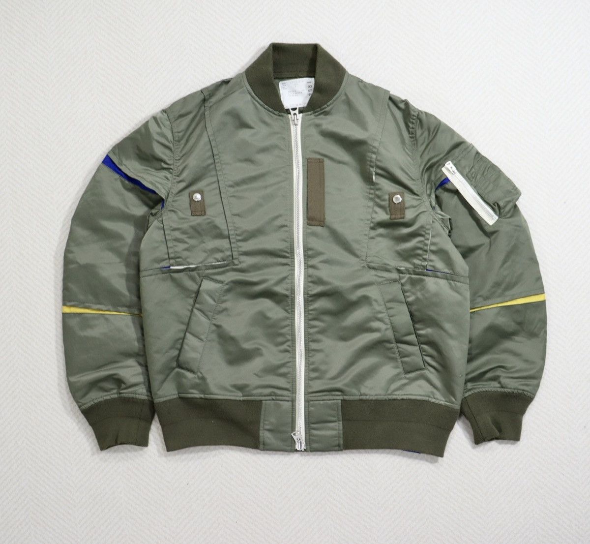 Sacai Sacai 21aw Nylon Twill Blouson MA1 Jacket size3 Size US L / EU 52-54 / 3 - 3 Thumbnail