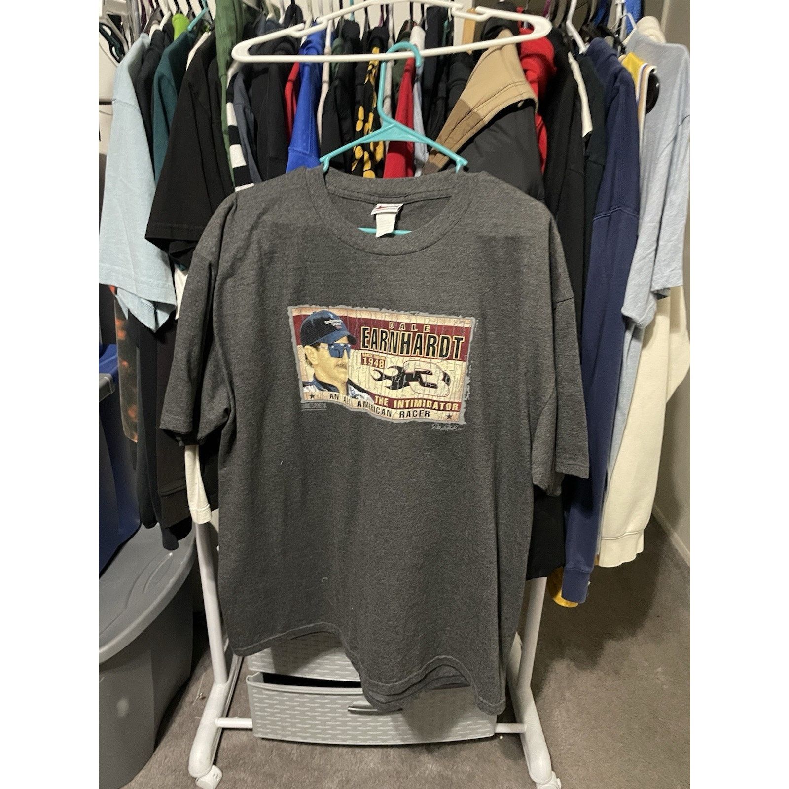Chase Authentics Size XL- VTG 90’s Chase Authent Dale Earnhardt Sr Grey shirt Size US XL / EU 56 / 4 - 1 Thumbnail
