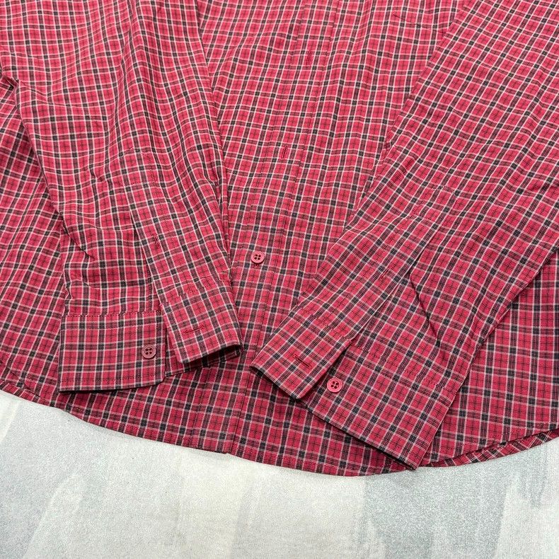 Balenciaga Balenciaga size 38 Red Plaid Wide Edition Casual Long Slee Size L / US 10 / IT 46 - 6 Thumbnail