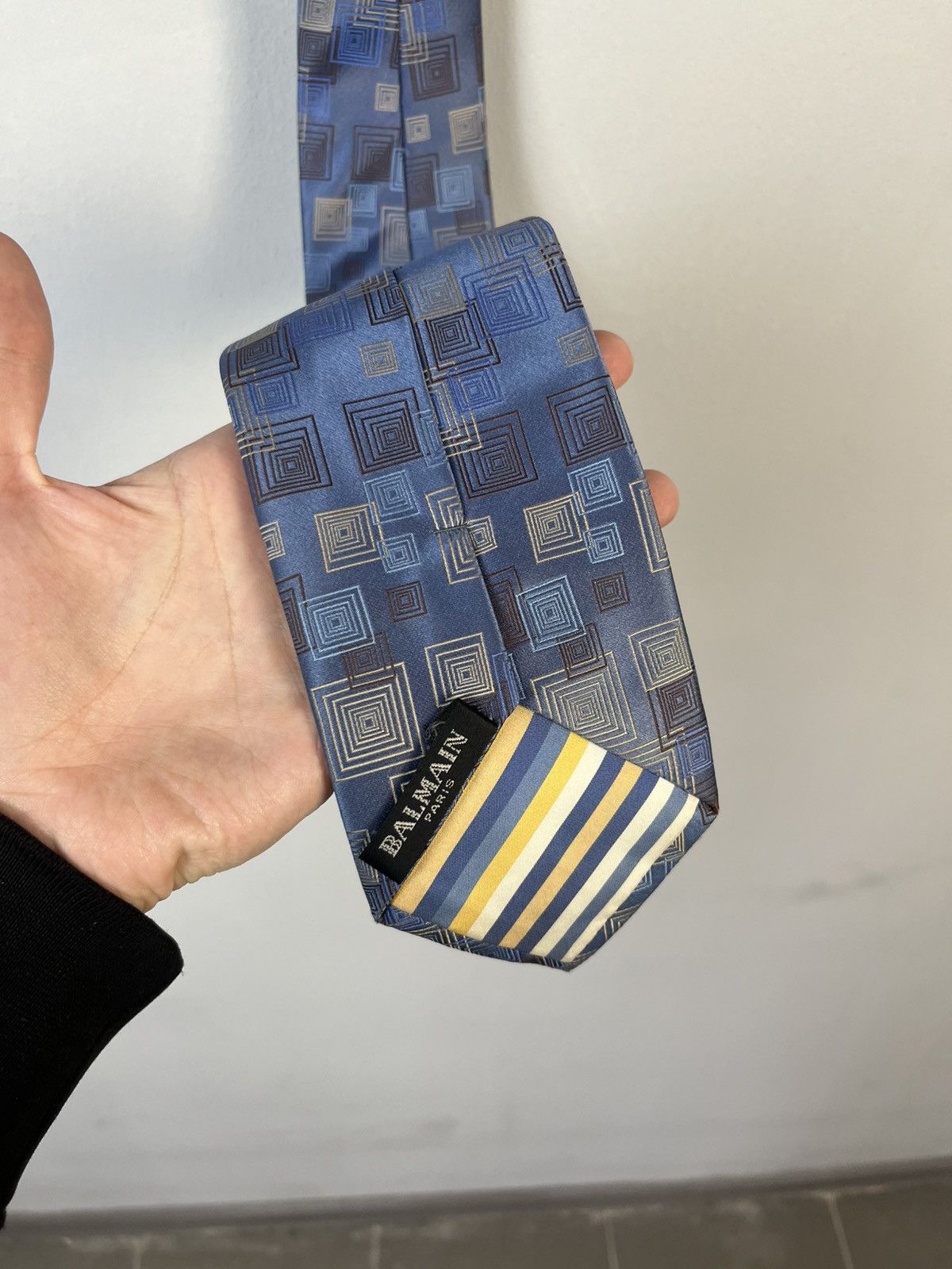 Balmain Balmain Paris Luxury Silk Square Print Tie Size ONE SIZE - 3 Thumbnail