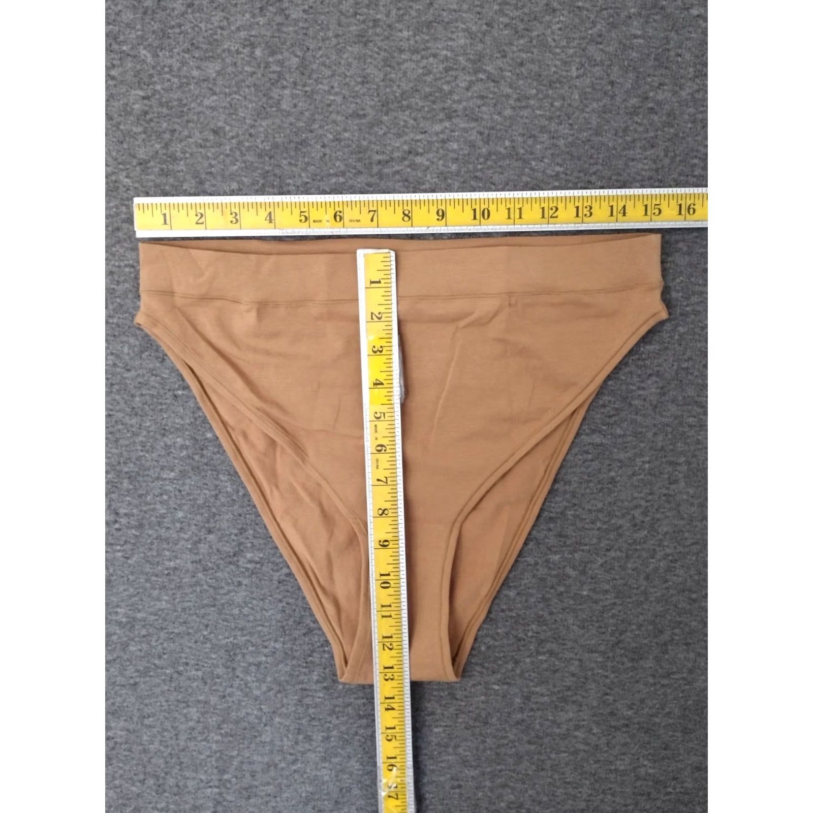 SKIMS Skims Panties Tanga Plus Size Camel 4X Underwear Cotton Blend 90% Cotton / 10% Spandex Womens Colorful Breathable Elastic waist Hand Wash Only Size 40" / US 18 - 4 Thumbnail