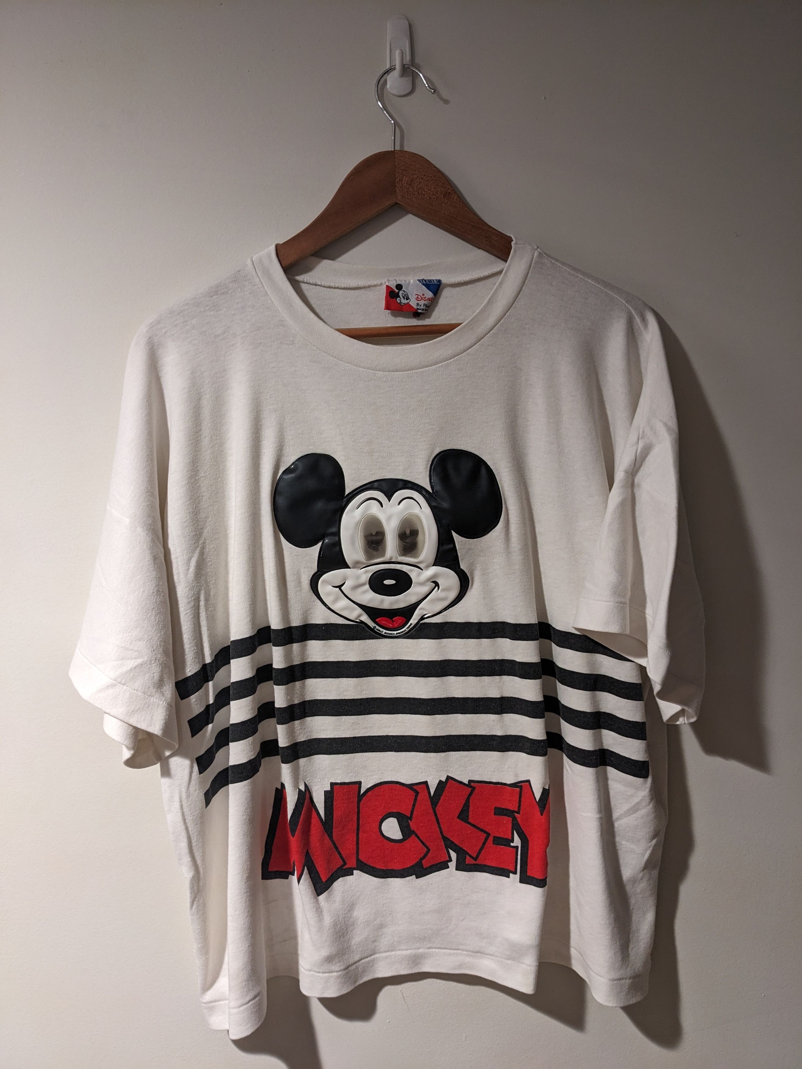 Disney × Vintage Vintage 80s Mickey Mouse 3D Moving Eyes Lenticular T-Shirt Size US XXL / EU 58 / 5 - 1 Thumbnail