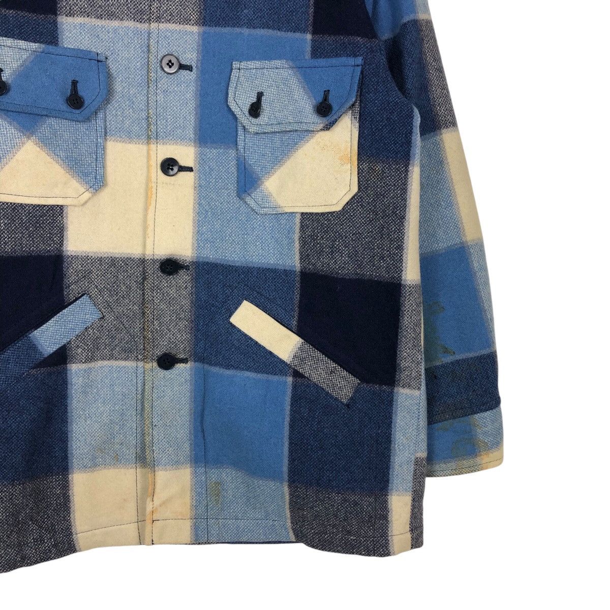 Flannel 📌Vintage Wool Button Jacket R. Brown Tartan Design Check Size US M / EU 48-50 / 2 - 6 Thumbnail