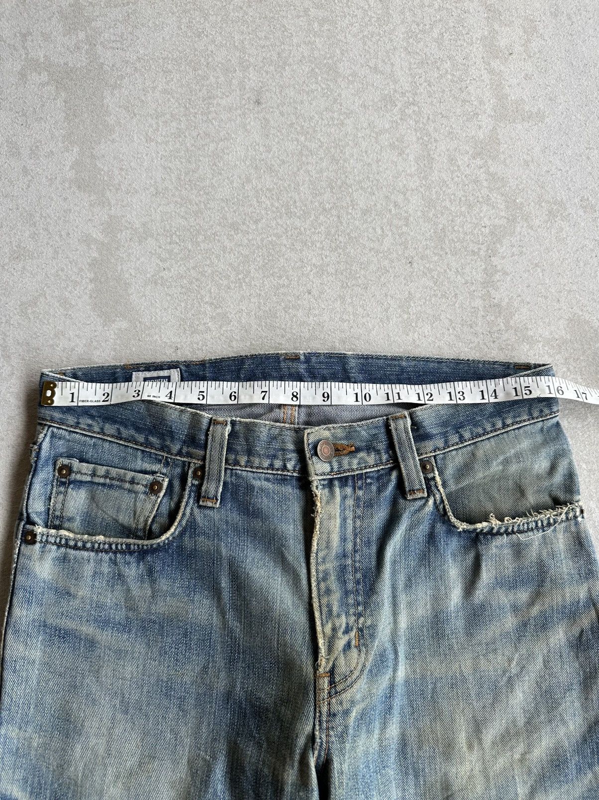 Edwin Vintage EDWIN Japan Rusty Distressed Denim Pants Size US 31 - 9 Thumbnail