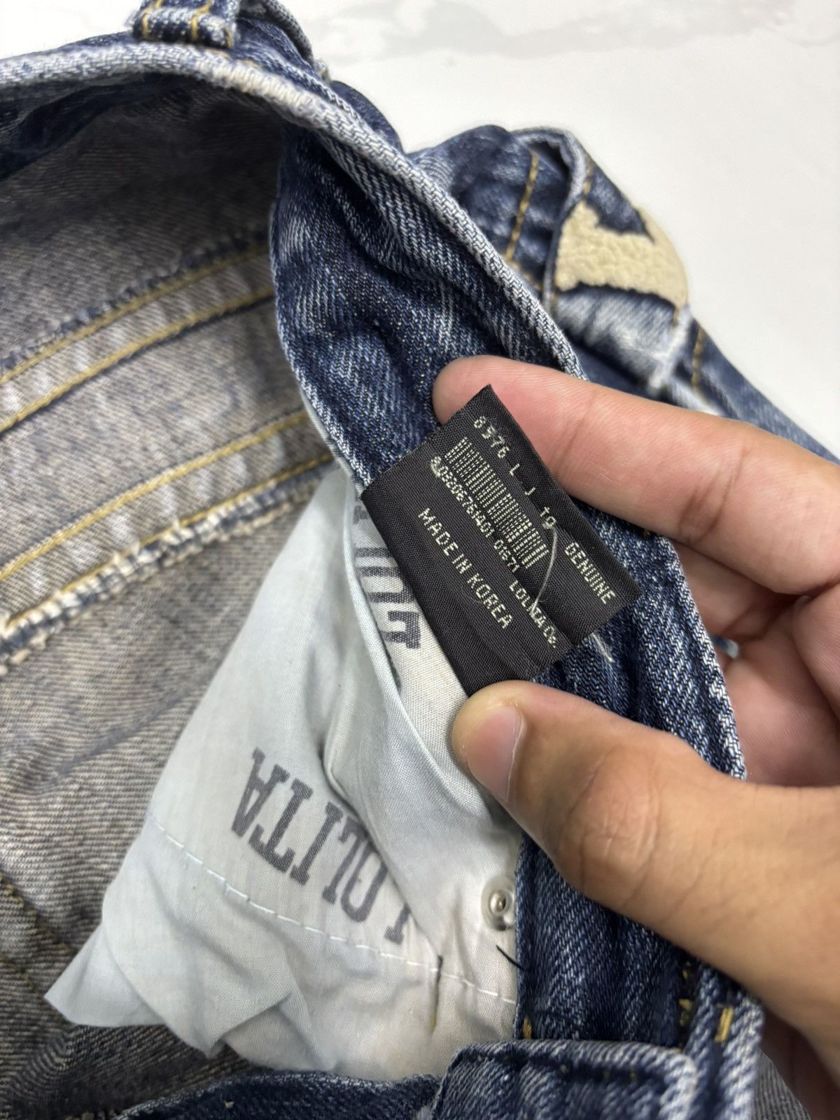 If Six Was Nine RARE🔥YOSHITOMO NARA LOLITA DISTRESSED DENIM JEANS Size US 31 - 13 Thumbnail