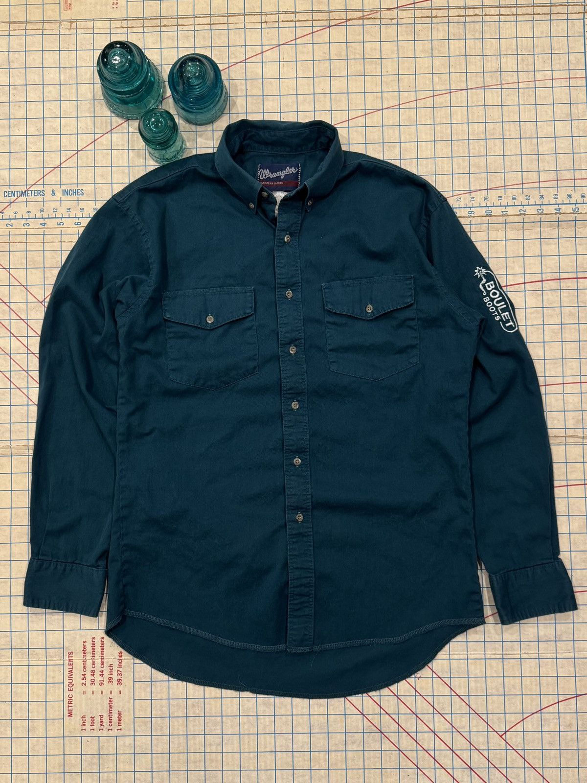 Wrangler Wrangler Boulet Boots Button Up Shirt Fits Mens Size Large Size US L / EU 52-54 / 3 - 1 Thumbnail