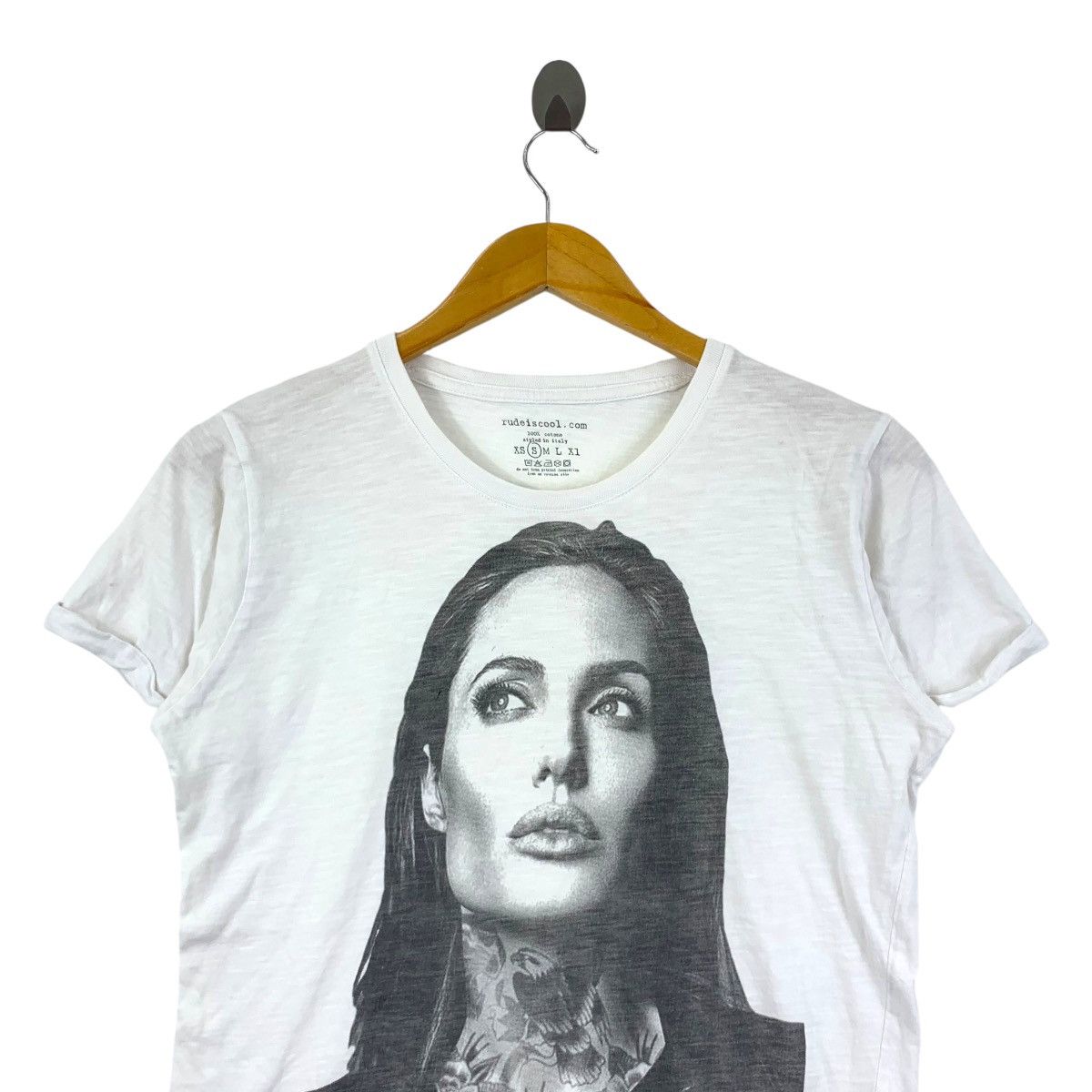 Vintage RUDE IS COOL Made In Italy Tattoo Tee Shirt Size S / US 4 / IT 40 - 2 Thumbnail