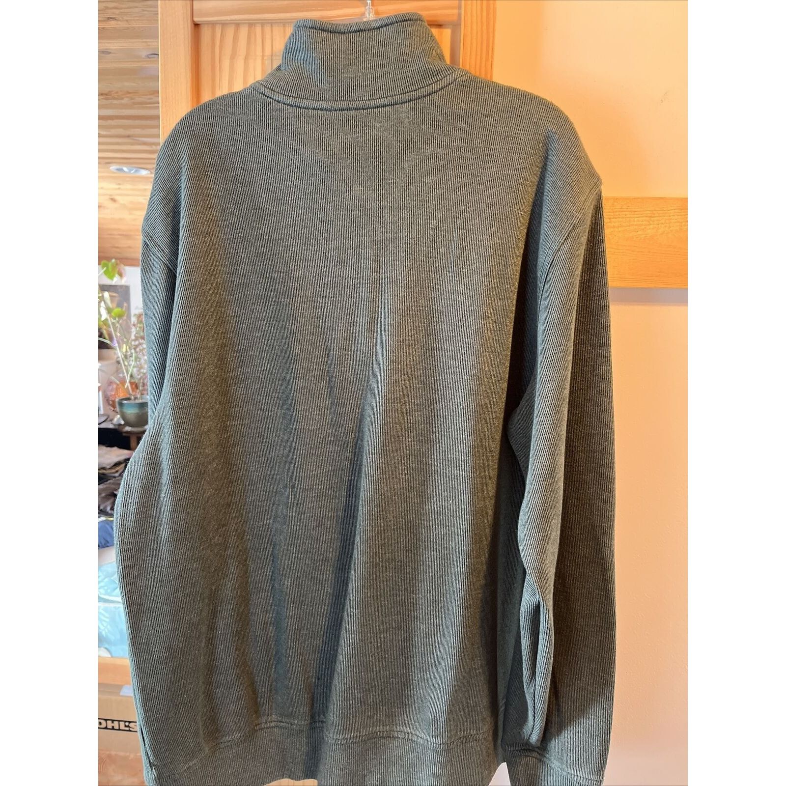 Van Heusen Van Heusen Men’s M Green LS 1/4 Zip Cotton Blend Sweater Size US M / EU 48-50 / 2 - 10 Thumbnail