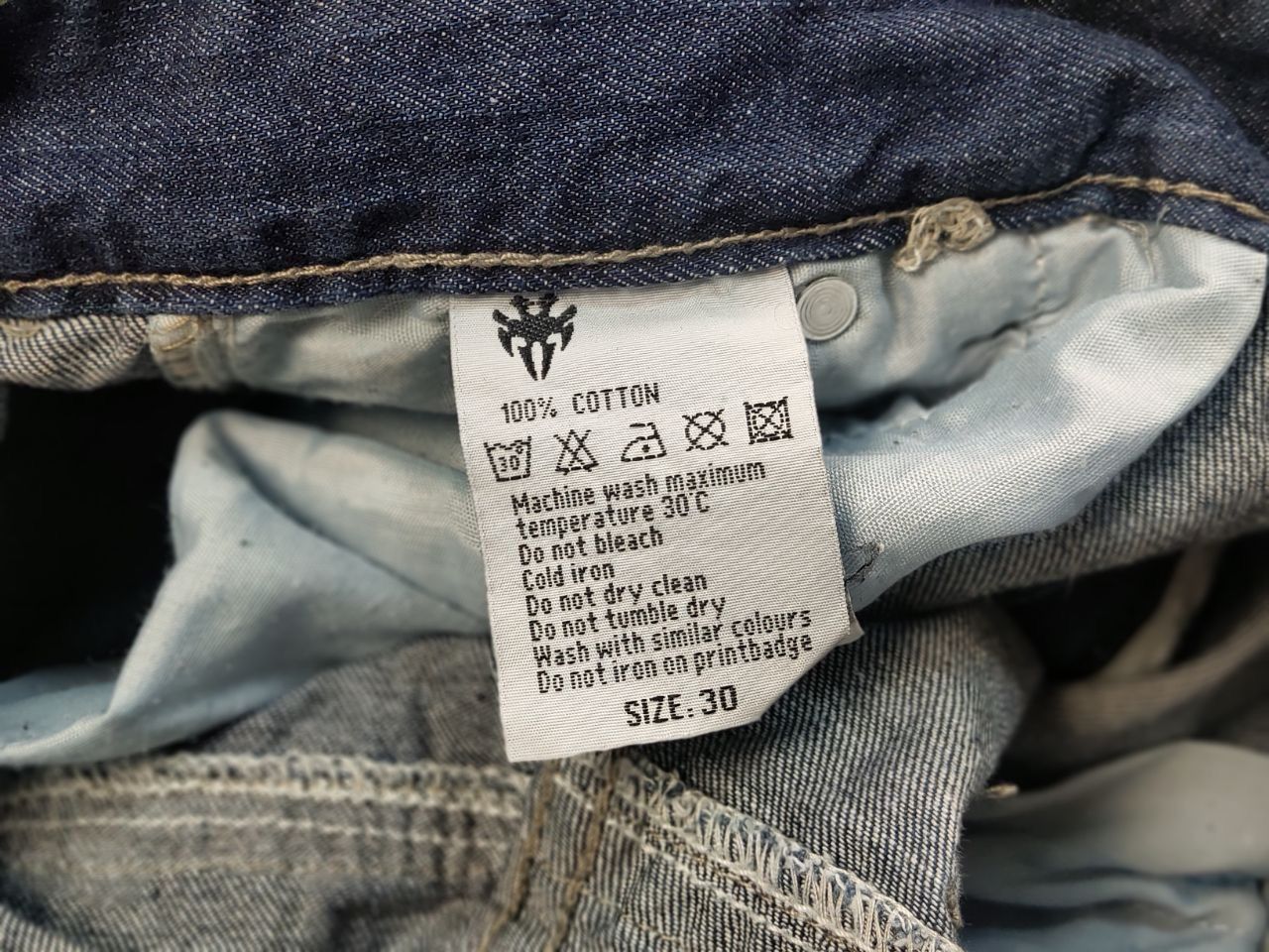 Japanese Brand Vintage if six was nine Style Y2K Faded Denim Cargo Jeans Size US 31 - 18 Thumbnail