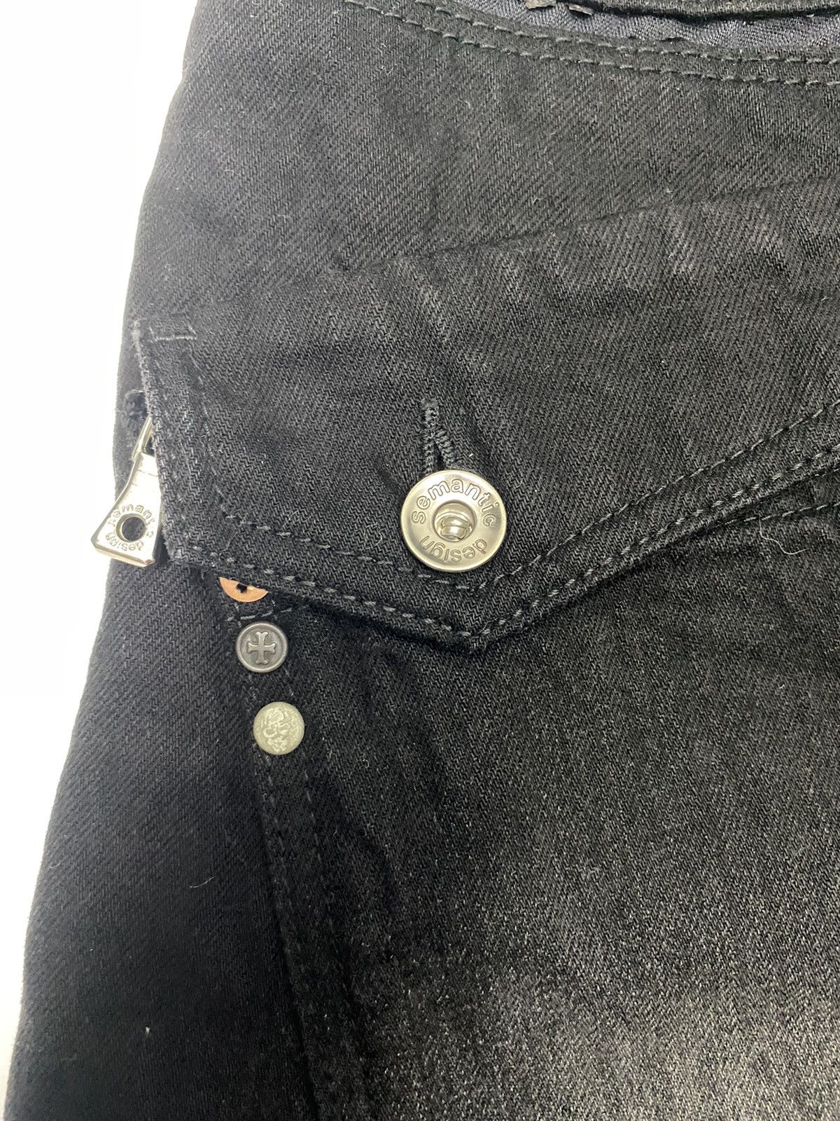 semanticdesign 🔥SEMANTIC DESIGN SKULLS X MICKEY MOUSE FLARED DENIM JEANS Size US 30 / EU 46 - 13 Thumbnail