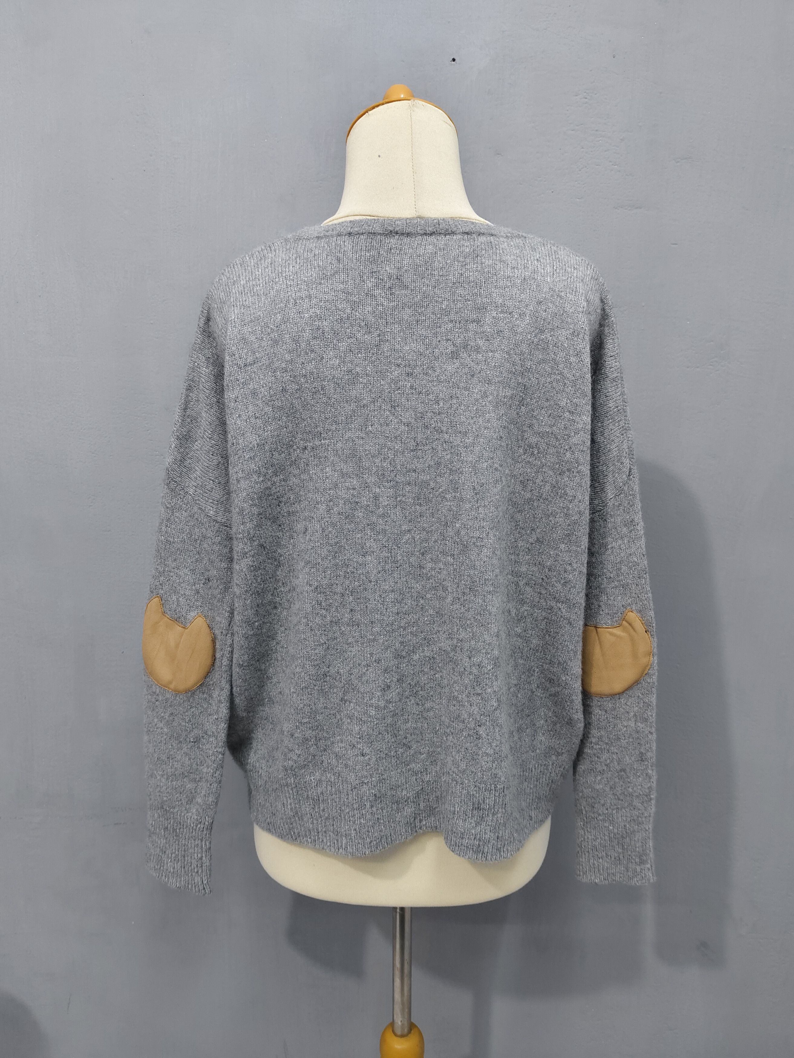 Tsumori Chisato Tsumori Chisato- Elbow Pacth Wool Blend Relaxed Knit Sweater Size L / US 10 / IT 46 - 8 Thumbnail
