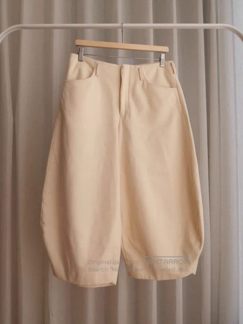 Comme des Garcons Comme des Garcons size S Beige Wool Side-Slit Balloon Pant Size US 27 - 1 Thumbnail