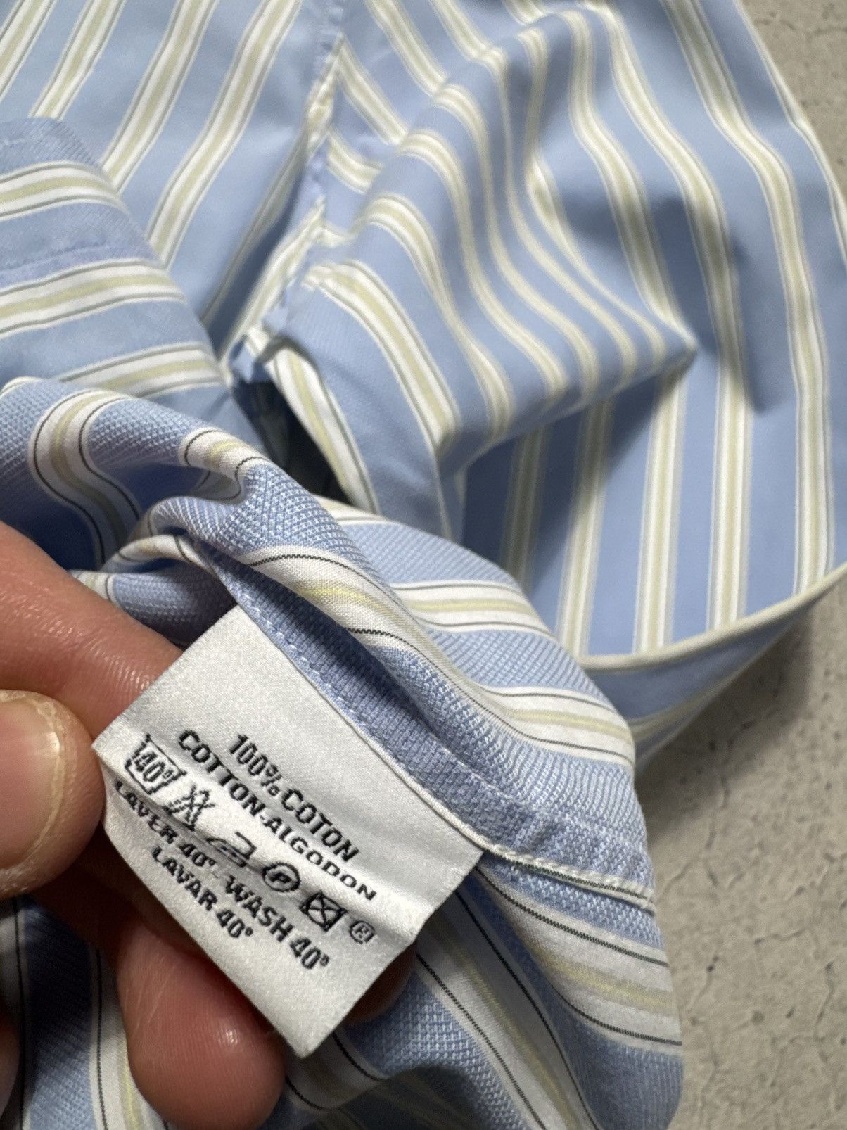 Hermes Hermes Striped Button Up Shirt Luxury Vintage Size US L / EU 52-54 / 3 - 8 Thumbnail
