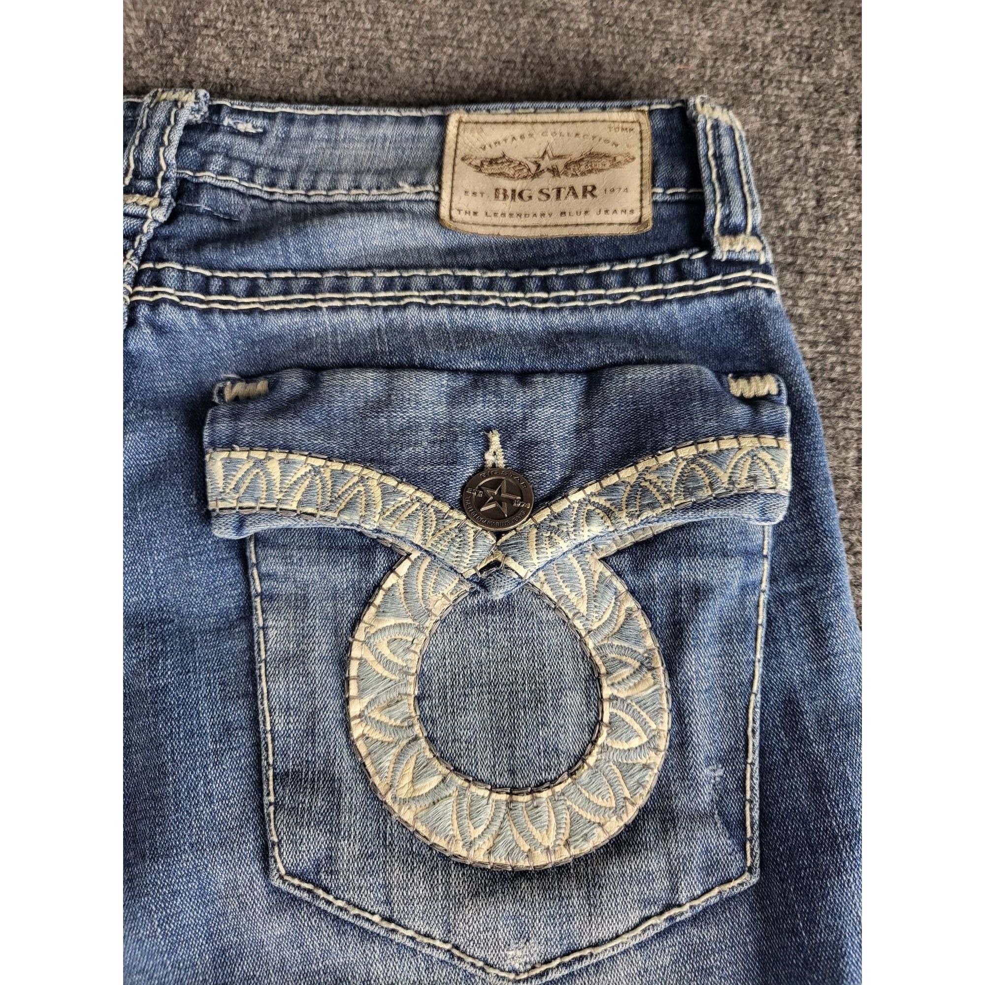 Big Star Big Star Liv Bootcut Jeans Women Size 30 Embroidered Low Ris Size 30" / US 8 / IT 44 - 1 Thumbnail