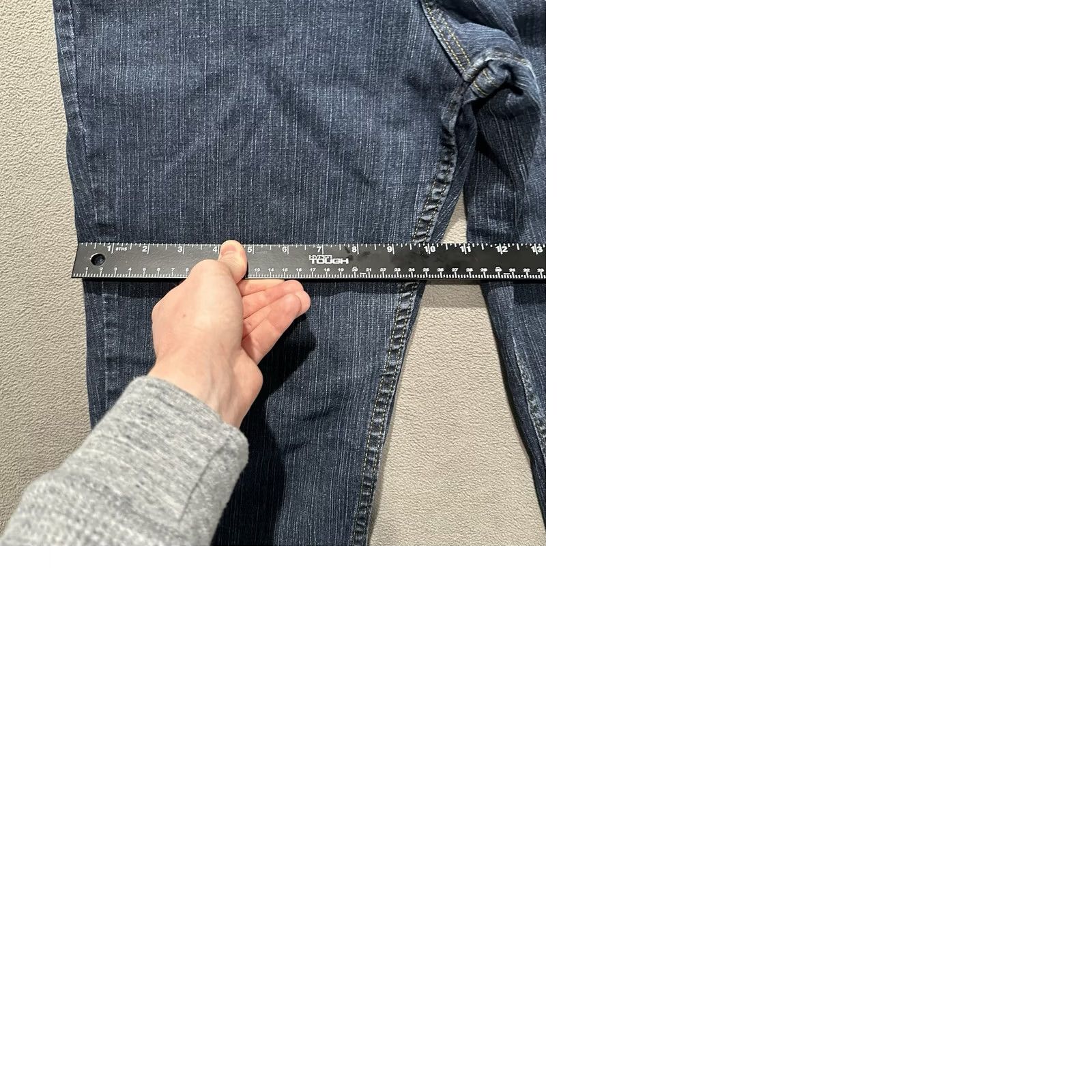 Vintage Riders by Lee Jeans Womens 12P Jeans Blue Denim Straight 30 Inseam 27.5 Inseam Dark Wash EUC 5-Pocket Pant Petite Regular Boys Mens Womens Size 34" / US 12 / IT 48 - 10 Thumbnail