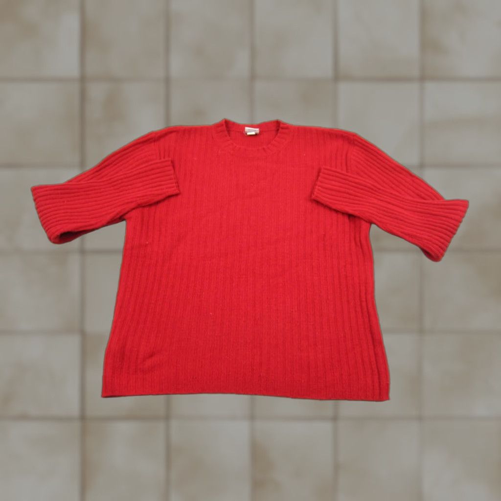 Old Navy Old Navy Sweater L Red Wool Knit Pullover Womens 90s Holiday Vintage Y2K Classic Casual Knitwear - Mens, Womens Size L / US 10 / IT 46 - 1 Thumbnail