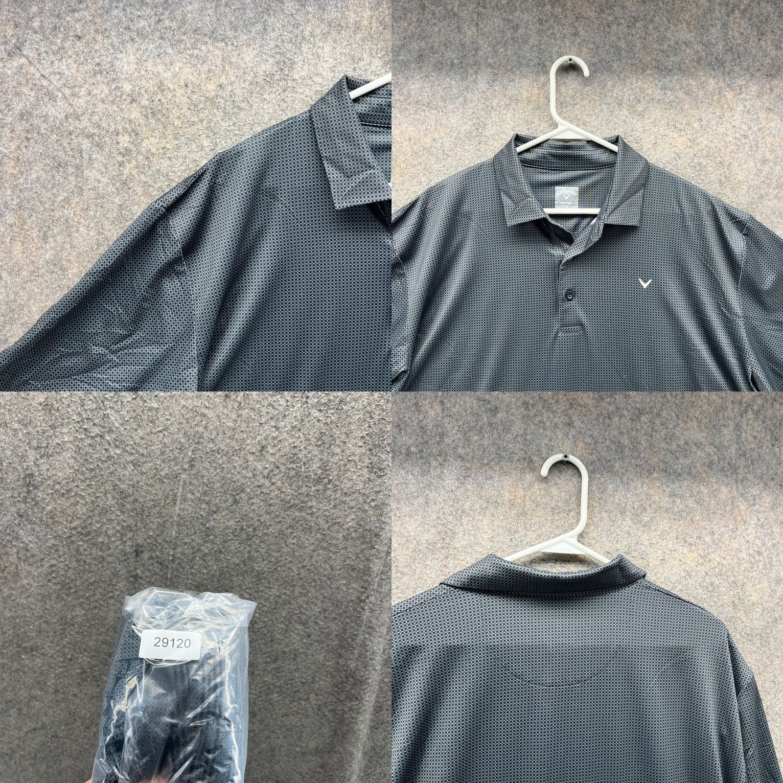 Callaway Callaway Polo Shirt Men Large Gray Opti Dri Performance Golf Preppy Check Shirt Size US L / EU 52-54 / 3 - 8 Thumbnail
