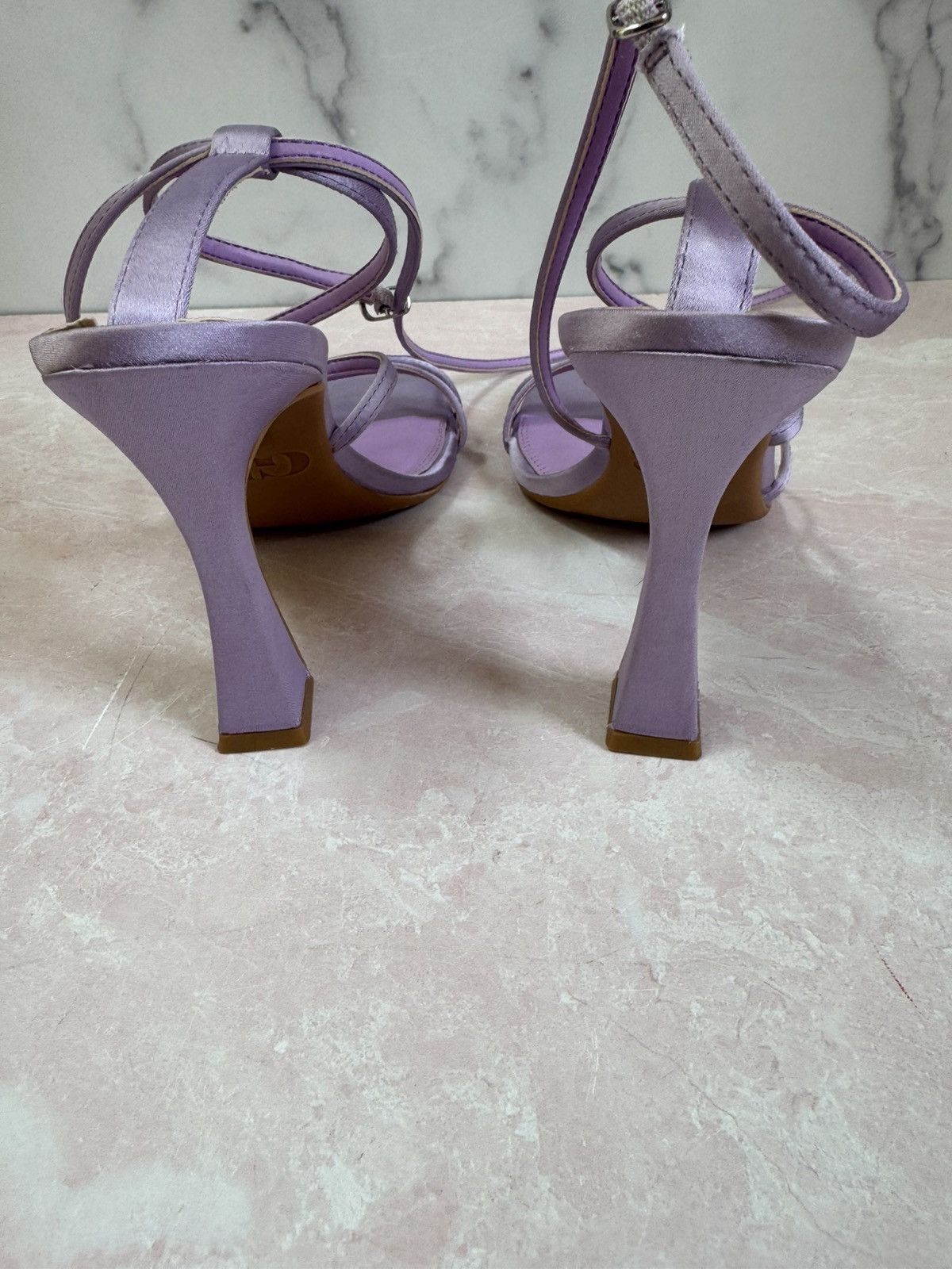 Other Gianni Bini women’s 8.5-9 open toe high heel lilac satin Size US 9 / IT 39 - 3 Thumbnail