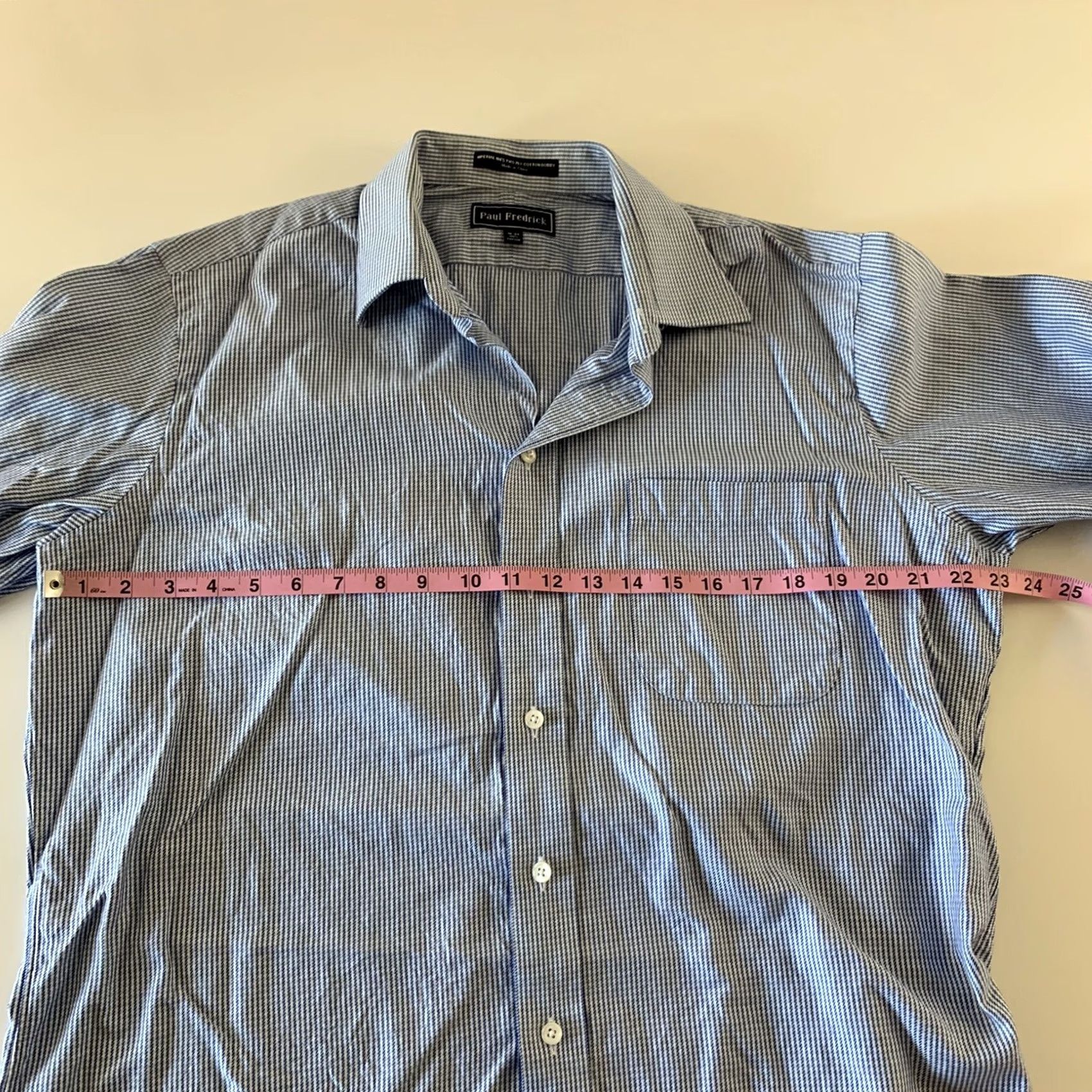 Vintage Paul Fredrick Long Sleeve Plaid Button Front Shirt Men's Size 16 34 Blue Size US L / EU 52-54 / 3 - 3 Thumbnail