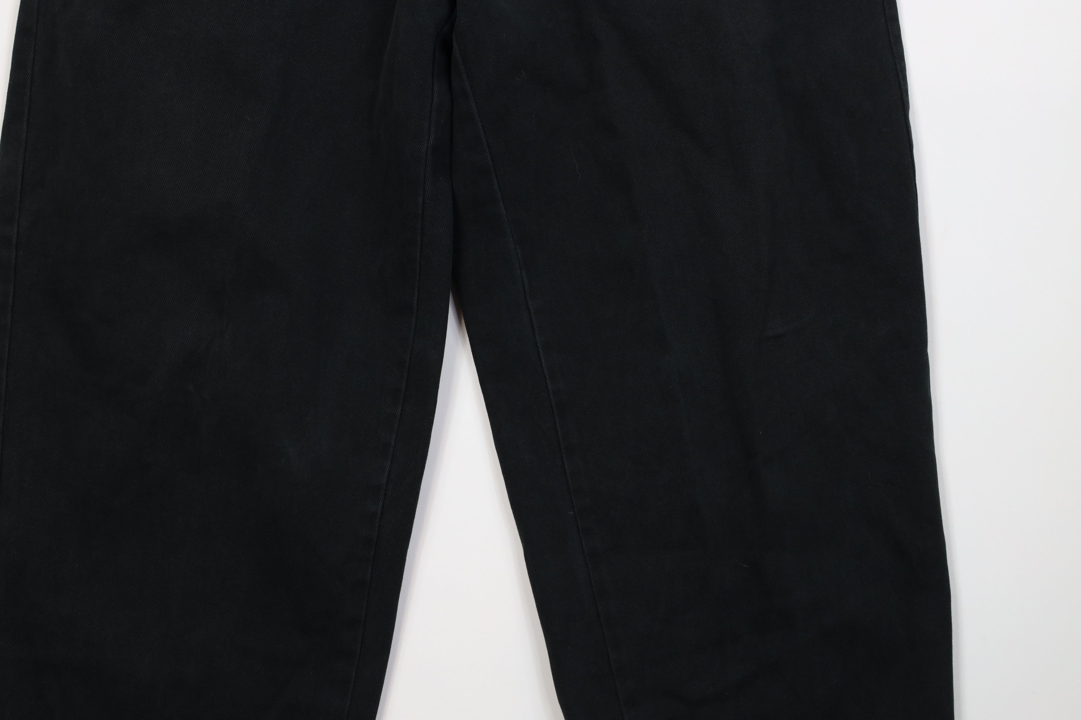 Vintage Vintage 90s Streetwear Wide Leg Twill Pants Trousers Black Size US 38 / EU 54 - 4 Thumbnail