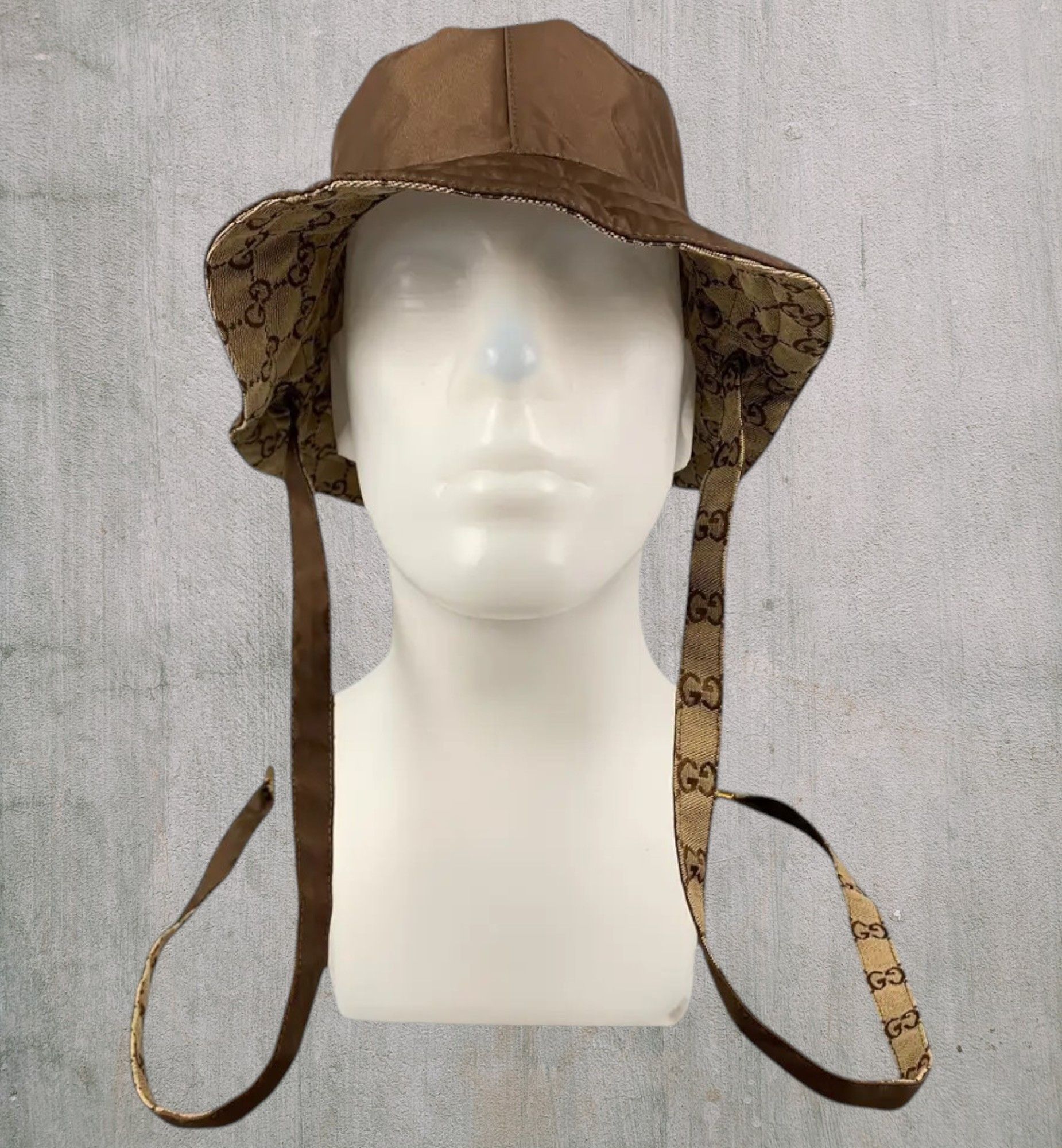 Gucci Gucci GG Monogram Stripe Reversible Bucket Hat Size ONE SIZE - 4 Thumbnail
