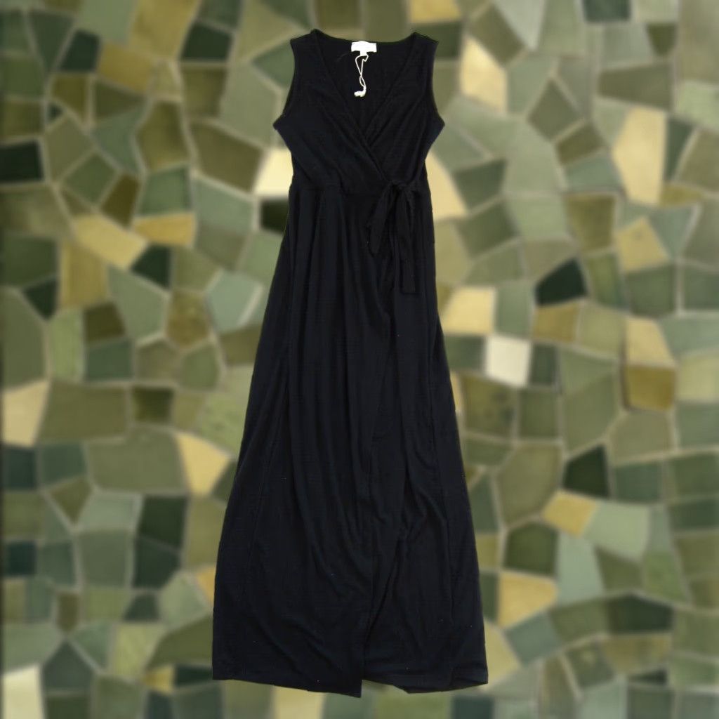 Jessica Simpson VINTAGE New Jessica Simpson Black Jersey Stretch Sleeveless Long Maxi Tank Dress Large Size L / US 10 / IT 46 - 1 Thumbnail