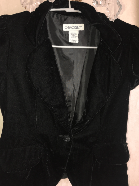 Cherokee 90s Vintage Black Velvet Bolero by Cherokee. Size XS / US 0-2 / IT 36-38 - 9 Thumbnail