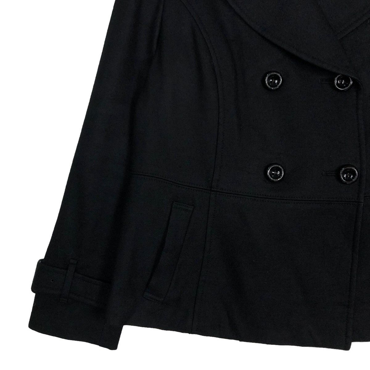 Burberry 🔥VINTAGE CROPPED BIKER JACKET BURBERRY LNDON DOUBLE BREAST Size M / US 6-8 / IT 42-44 - 4 Thumbnail
