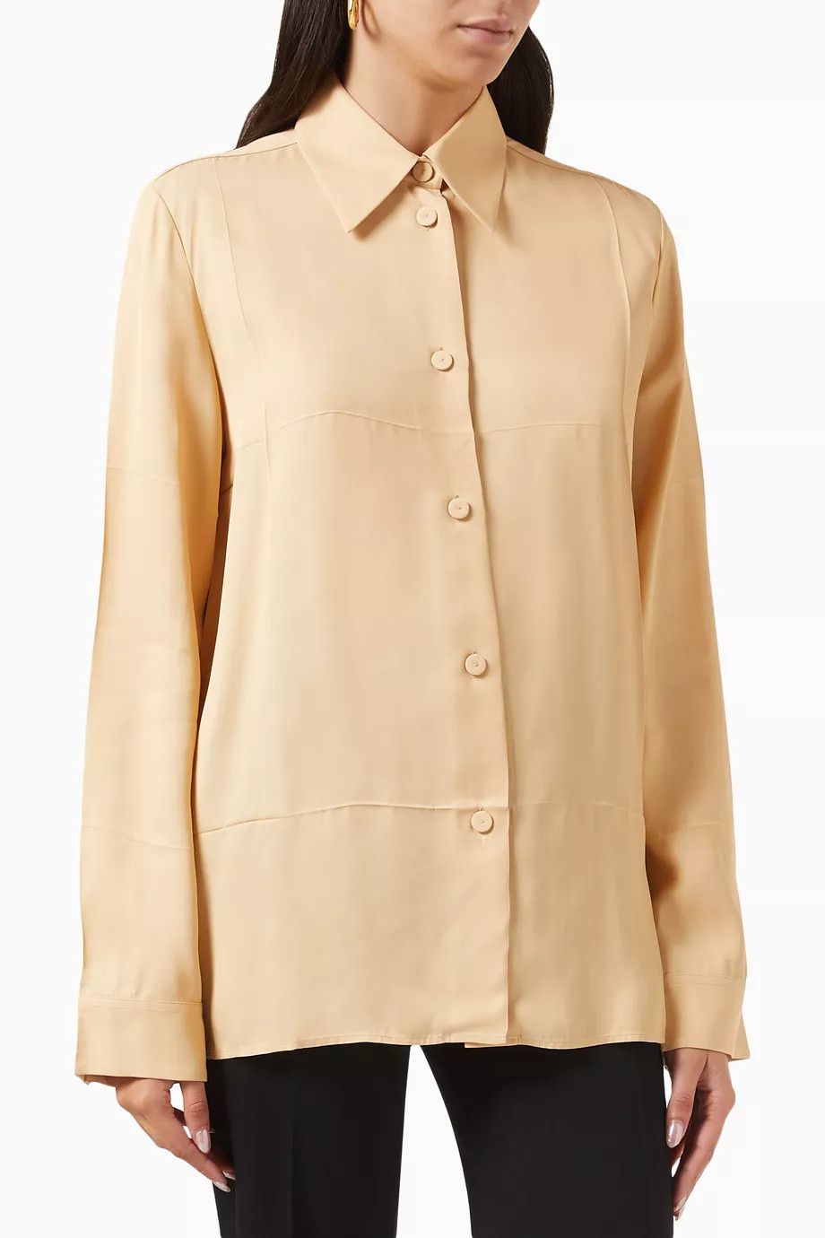 Jil Sander o1y1025 Solid Color Shirt in Sand Size S / US 4 / IT 40 - 1 Thumbnail