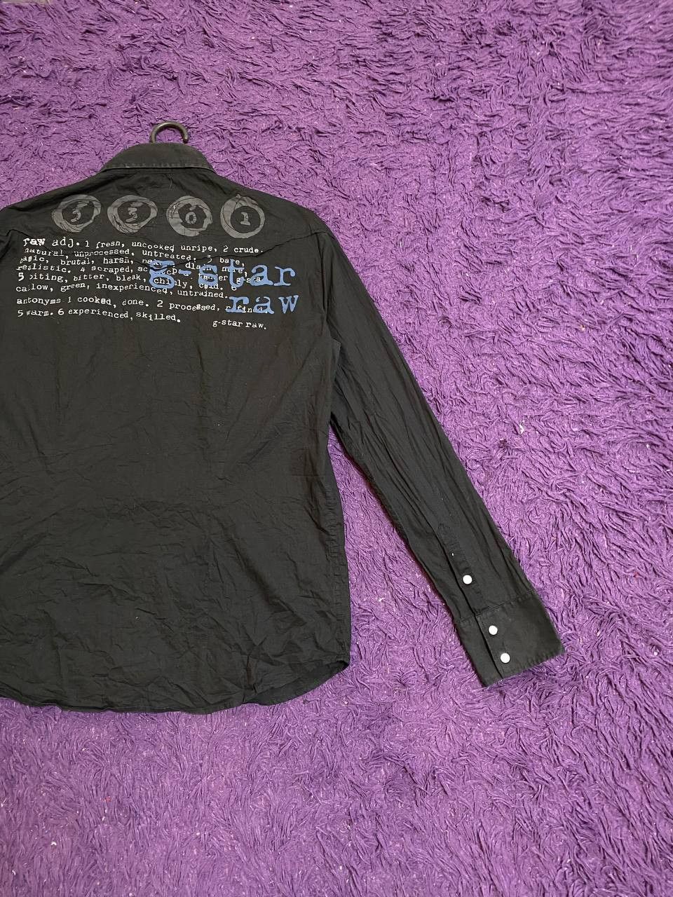 G-Star crazy Y2K GS3301 shirt black G-Star Raw Vintage big print Size US XL / EU 56 / 4 - 18 Thumbnail