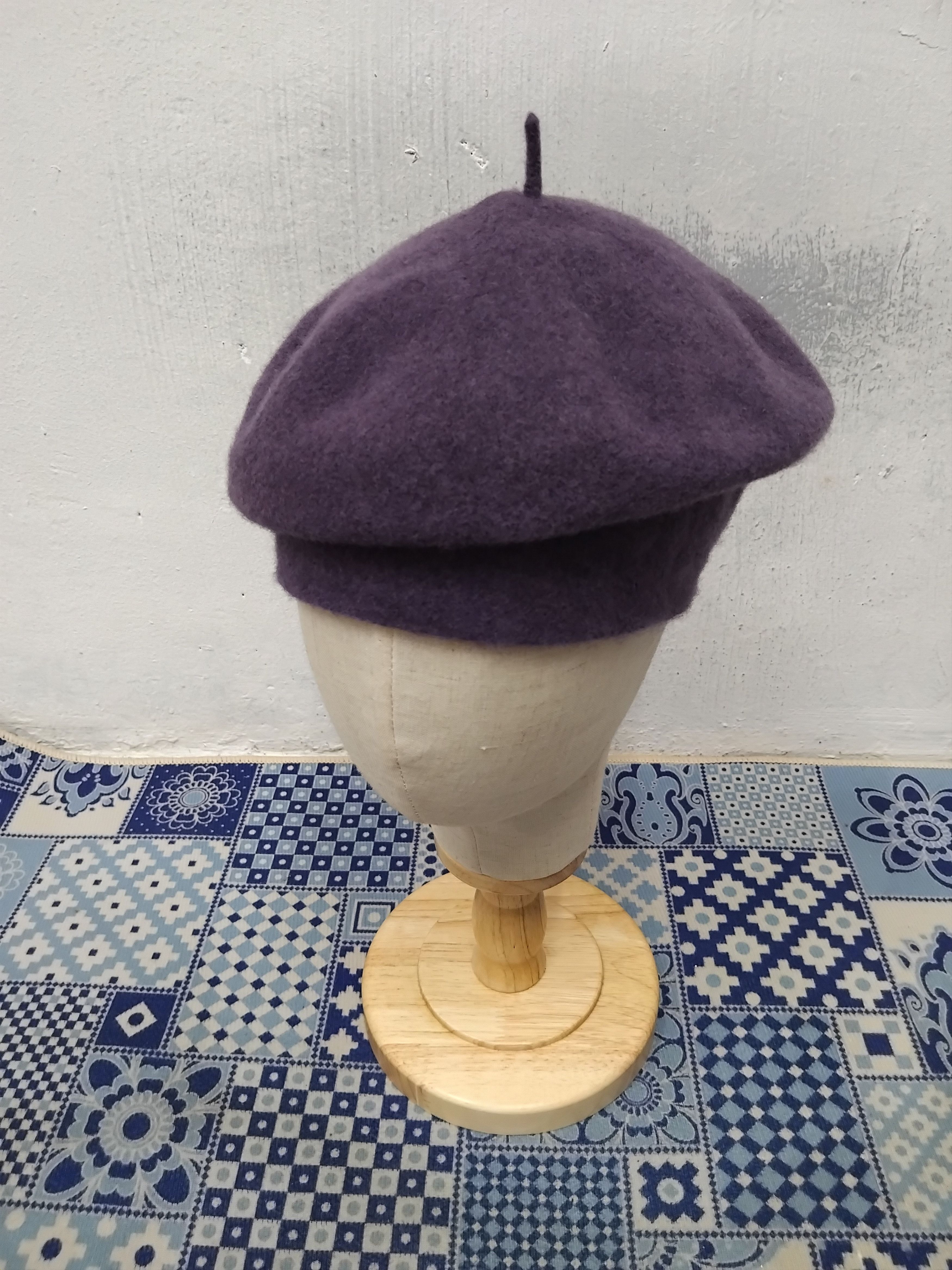 Japanese Brand Sally Scott purple colour beret Size ONE SIZE - 7 Thumbnail