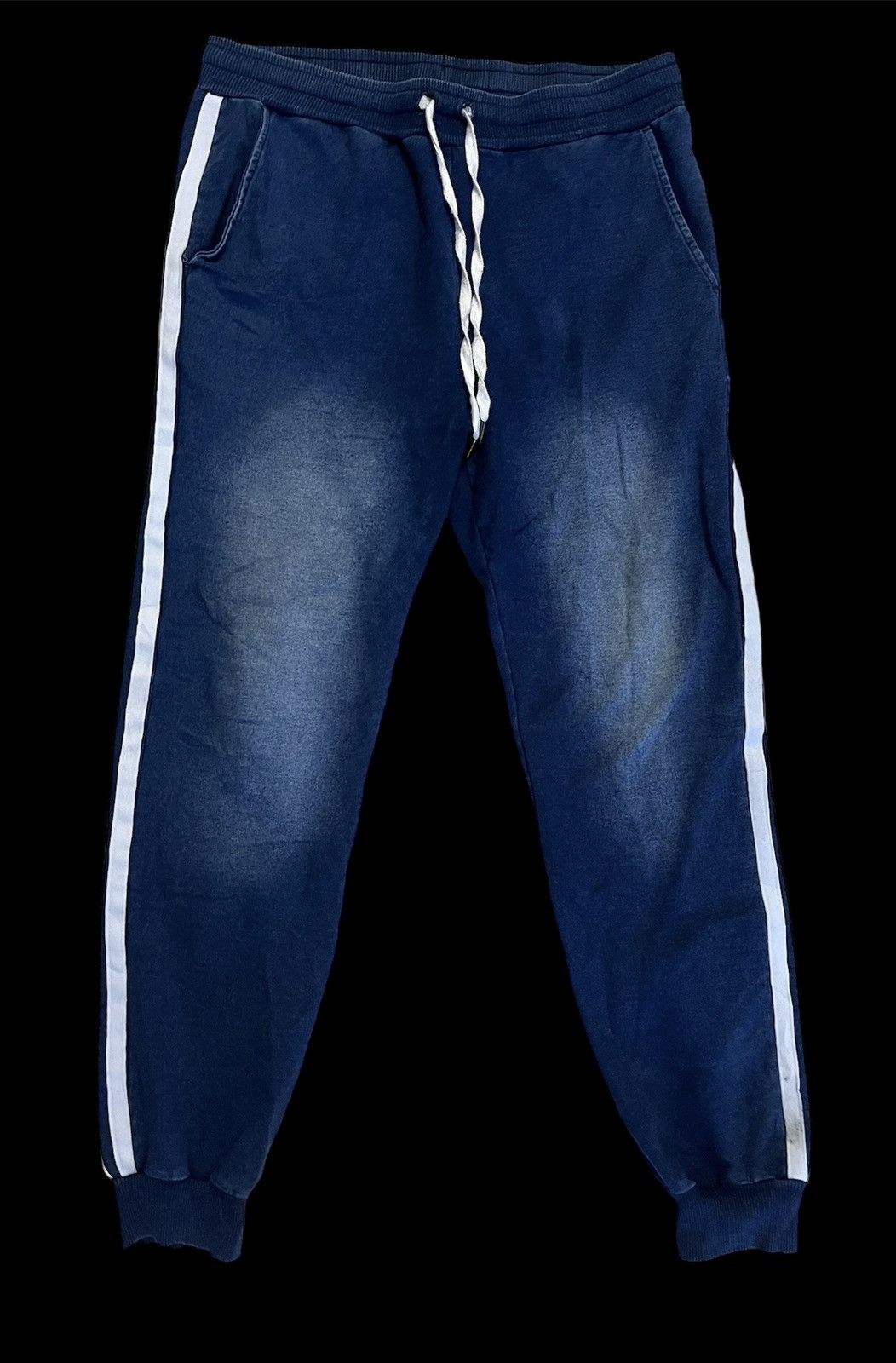 Japanese Brand Denim Blue Jogger Pants Size US 35 - 1 Thumbnail