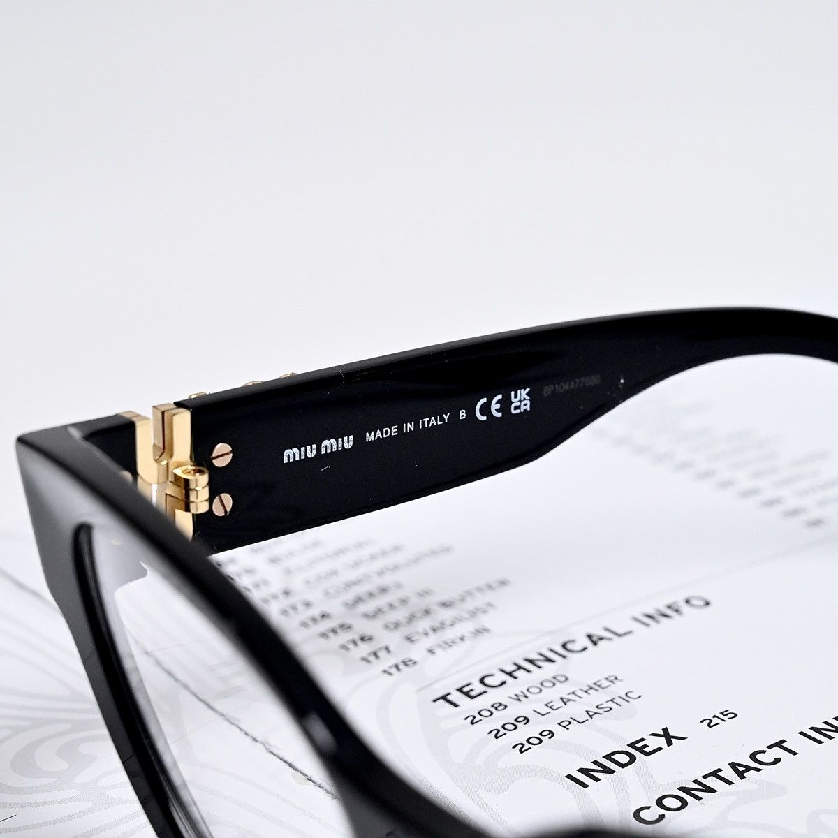 Miu Miu MIU MIU 0MU 01VV GLASSES Size ONE SIZE - 4 Thumbnail