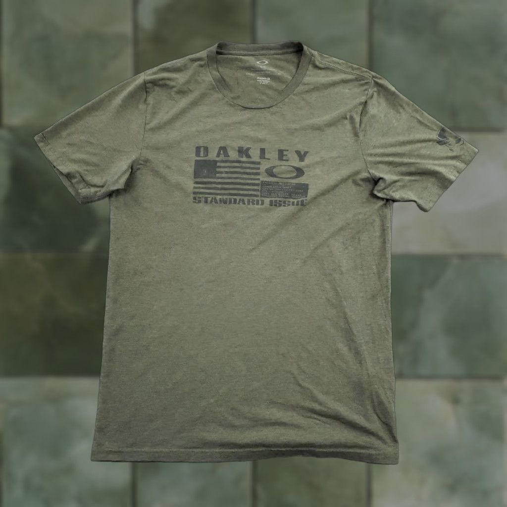 Oakley Oakley Shirt Mens Medium Olive Green Standard Issue Flag Graphic Tee Logo Buckle Size US M / EU 48-50 / 2 - 1 Thumbnail