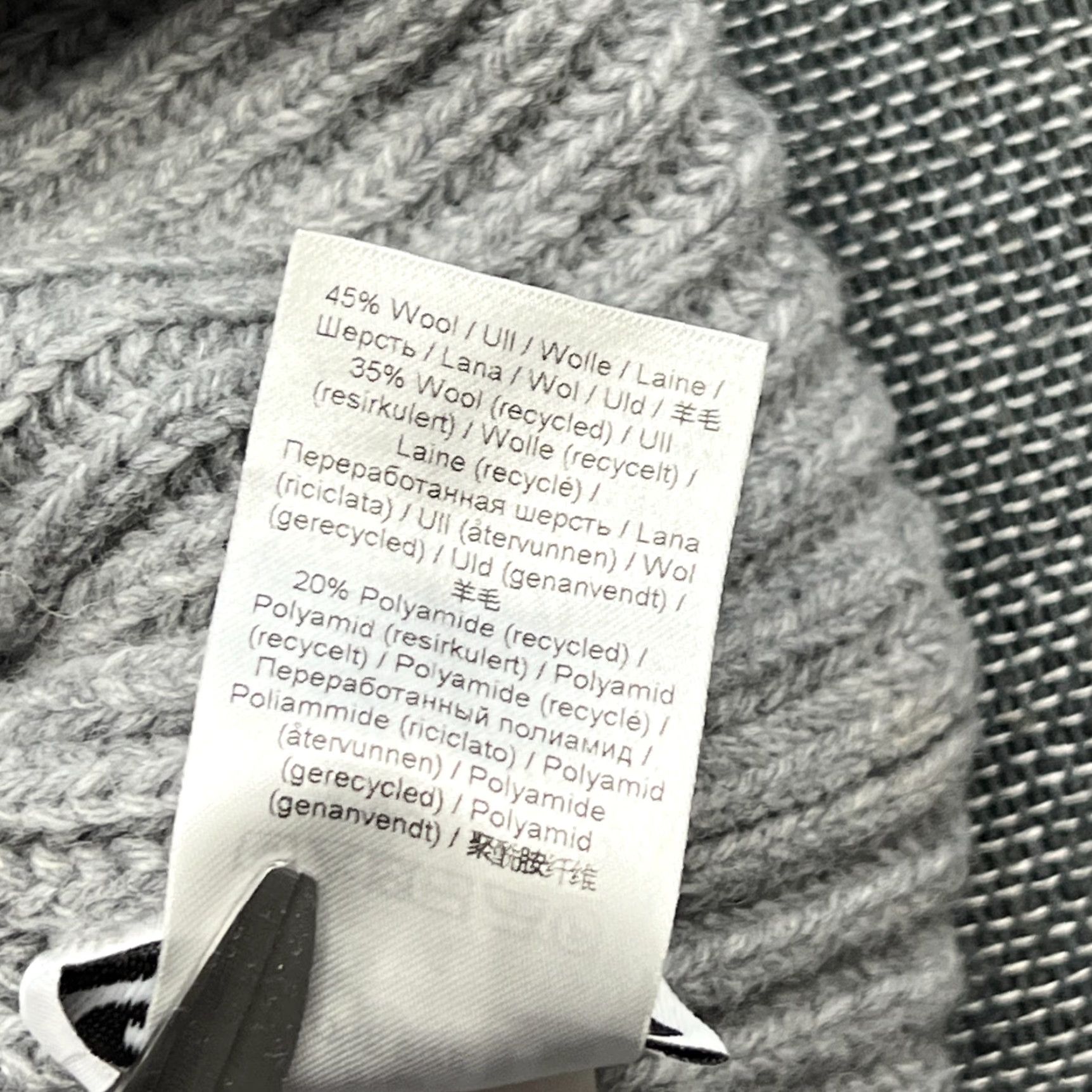 Ganni GANNI Womens Beanie One Size Wool Blend Gray Knitted Cuffed Size ONE SIZE - 5 Thumbnail
