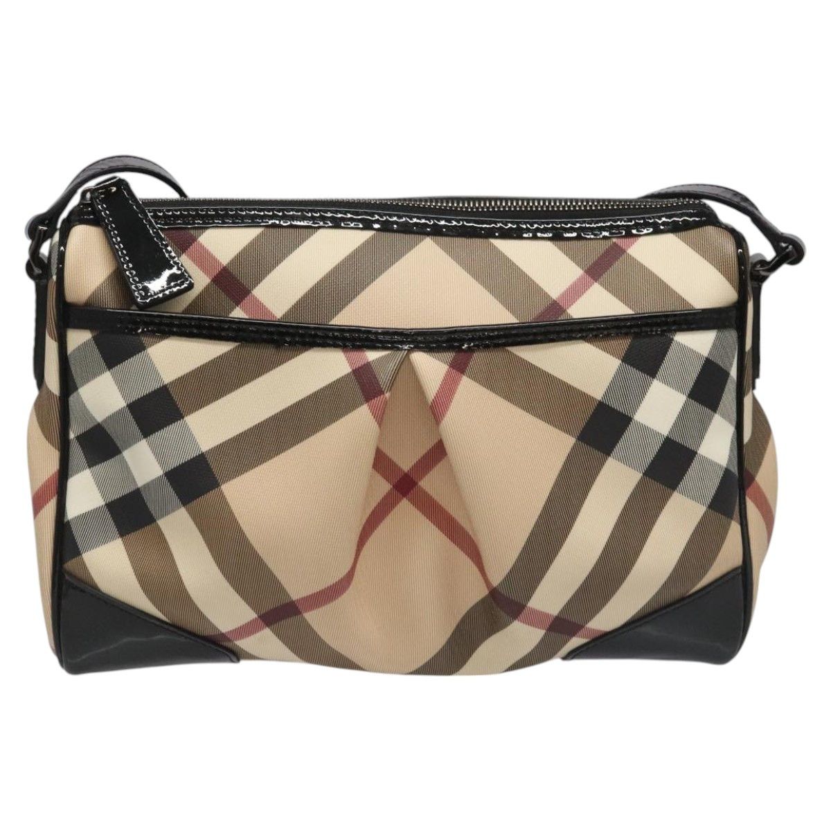 Burberry Nova Check Beige Canvas Shoulder Bag (Pre-Owned) Size ONE SIZE - 1 Thumbnail