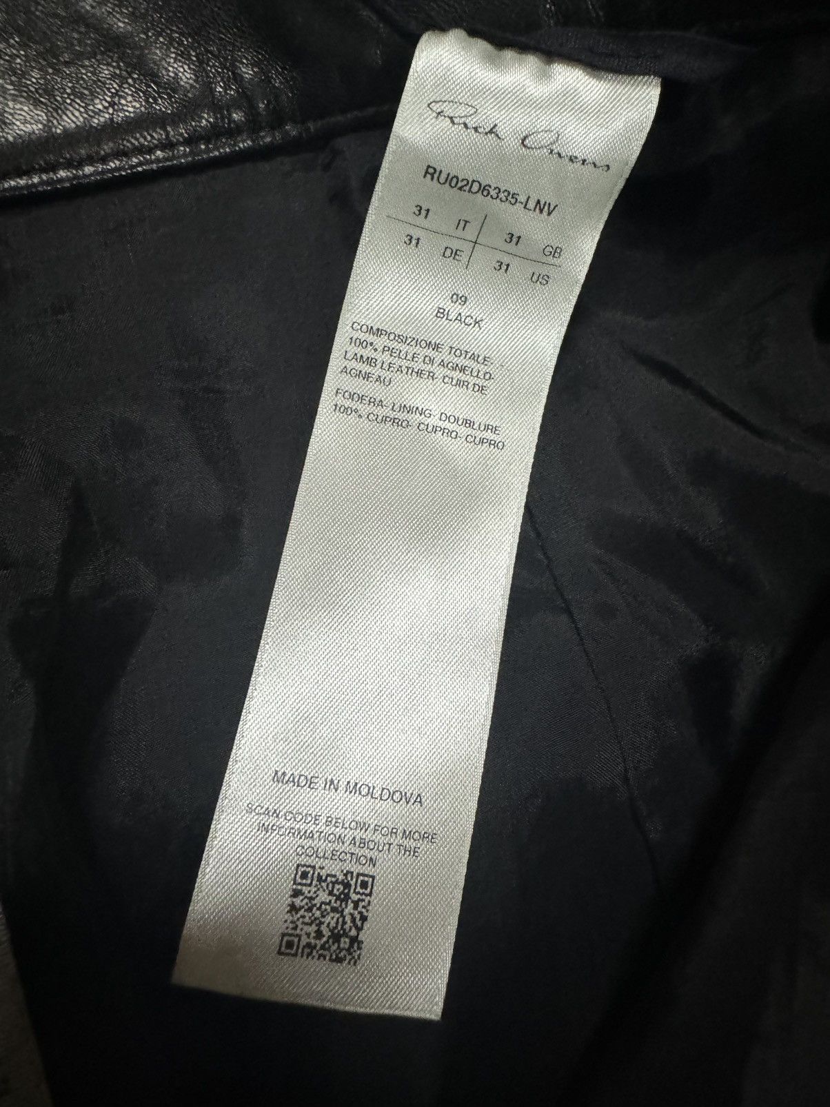 Rick Owens RICK OWENS Black Porterville Bolan Leather Trousers Pants Size US 31 - 7 Thumbnail