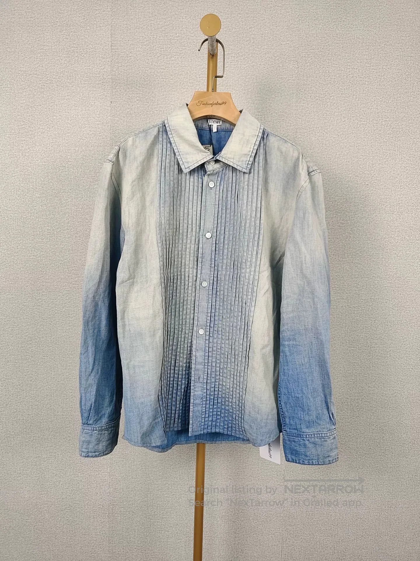 Loewe Loewe Pleated Gradient Denim Jacket. Size US XS / EU 42 / 0 - 1 Thumbnail