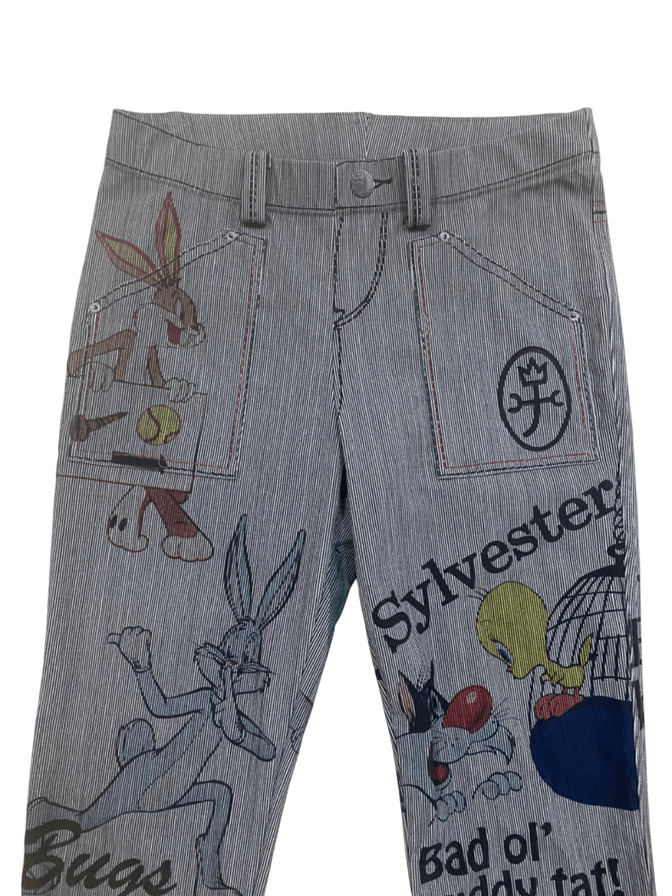 Jean Charles De Castelbajac Vintage Castelbajac Full Printed Pants Stretch Size US 30 / EU 46 - 2 Thumbnail