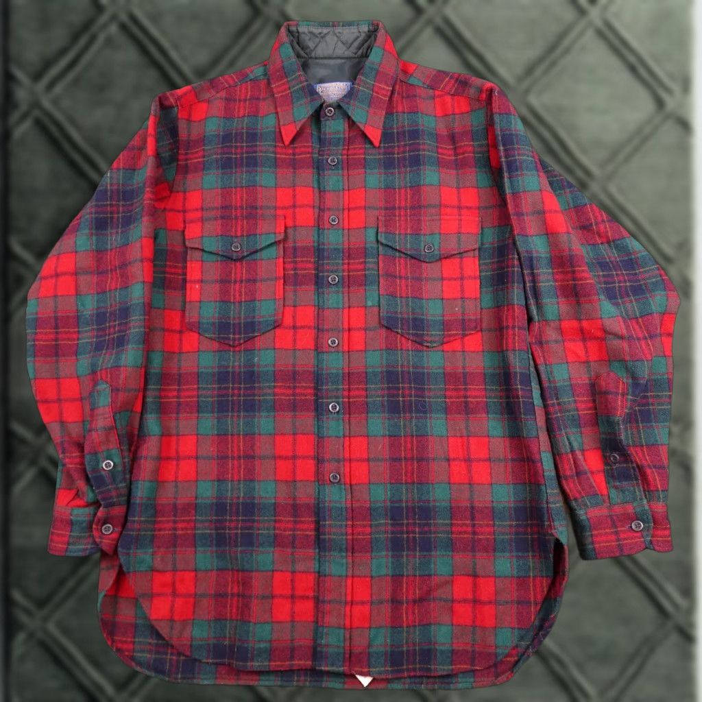 Pendleton VINTAGE Pendleton Flannel Shirt Mens Large Red Plaid Wool Quilted Lined USA Shirt Mens Large Red Plaid Wool Quilted Lined USA Size US L / EU 52-54 / 3 - 1 Thumbnail